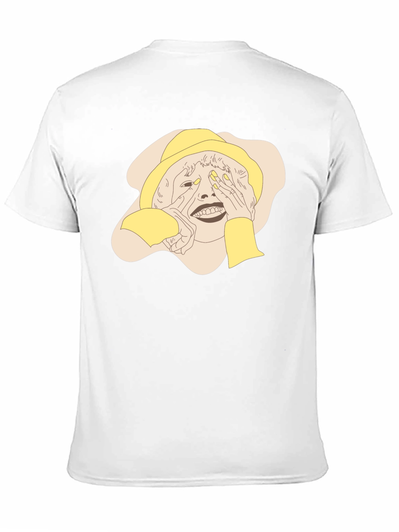 Unique Graphic T-Shirt - Woman Peeking Design