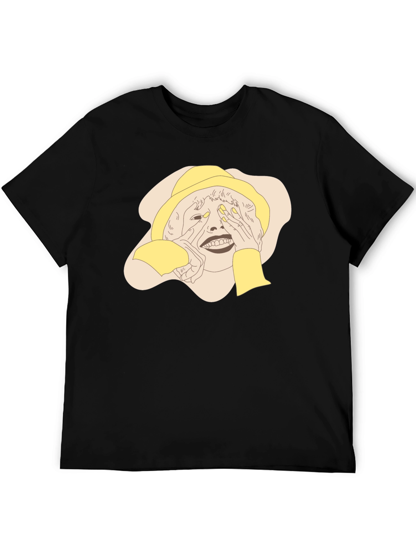 Unique Graphic T-Shirt - Woman Peeking Design