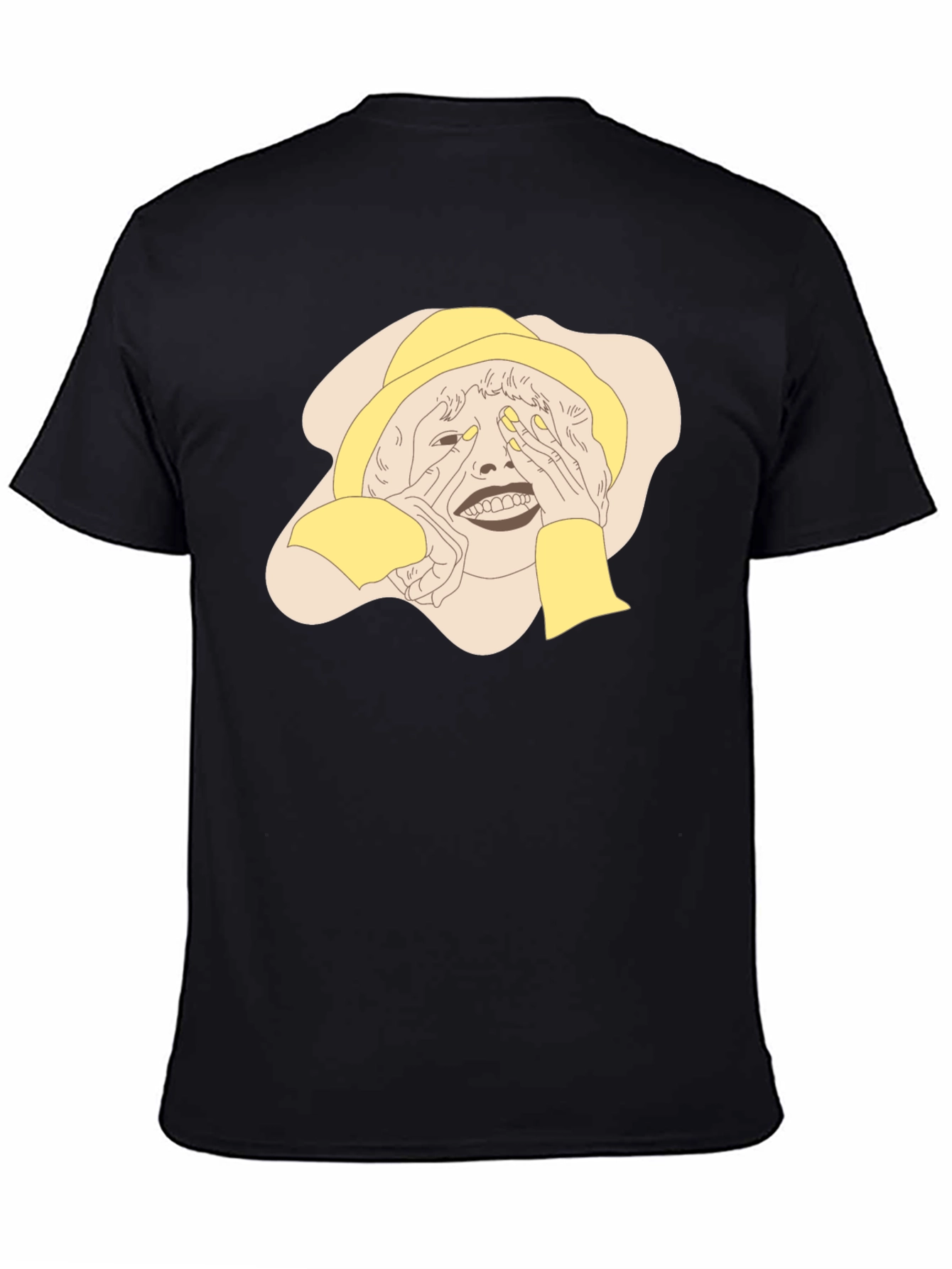 Unique Graphic T-Shirt - Woman Peeking Design