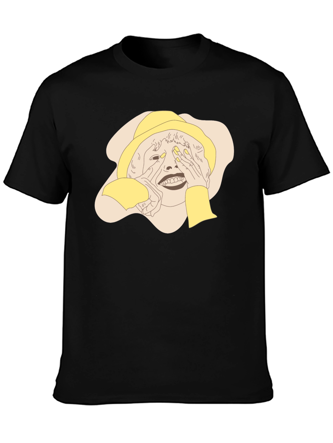 Unique Graphic T-Shirt - Woman Peeking Design