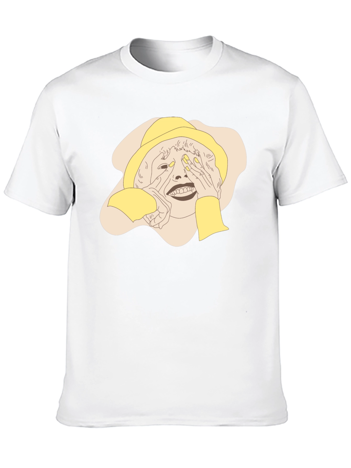 Unique Graphic T-Shirt - Woman Peeking Design