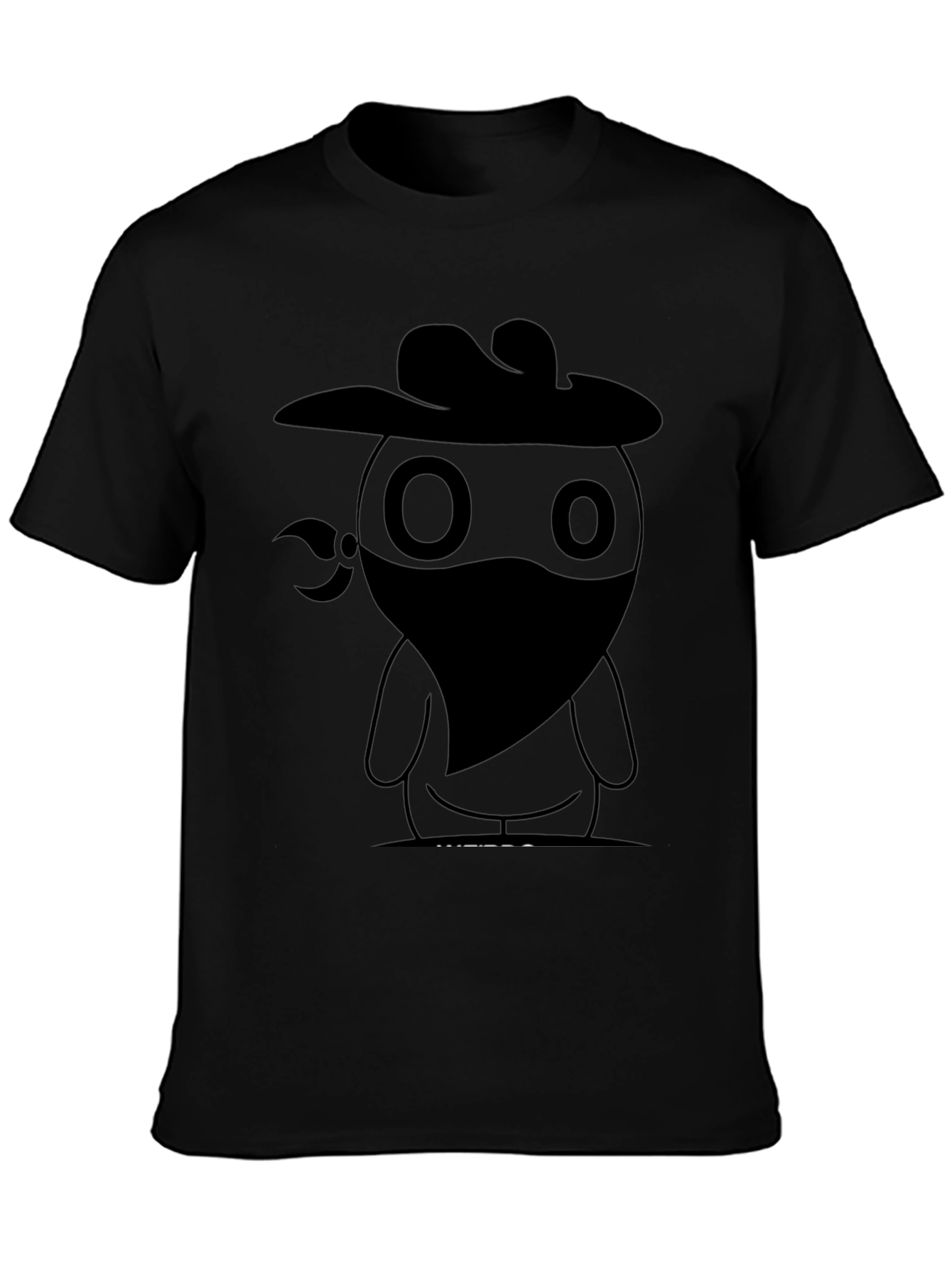 Cowboy Bandit Graphic Tee - Cool Black T-Shirt