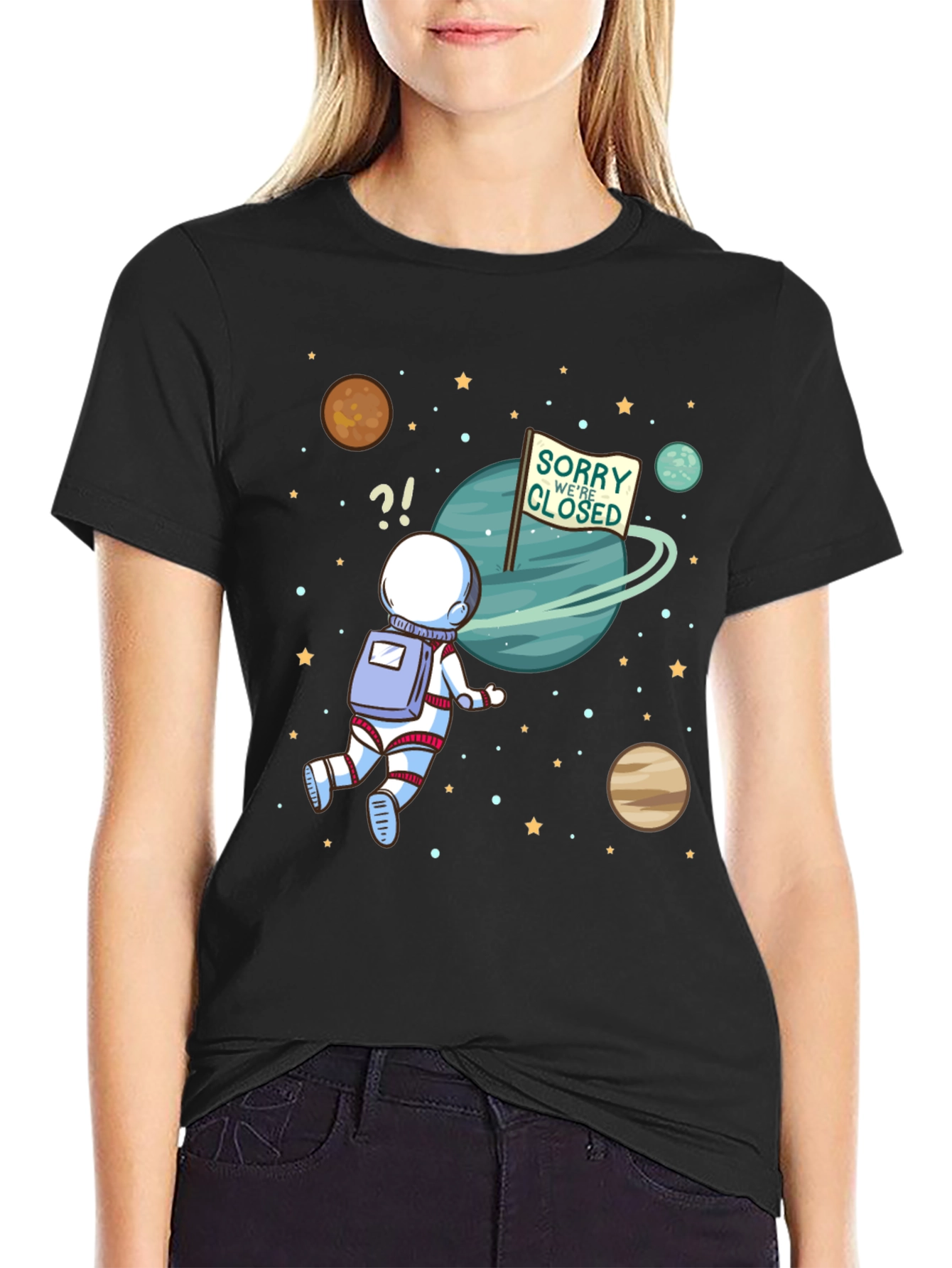 Sorry Were Closed Astronaut T-Shirt