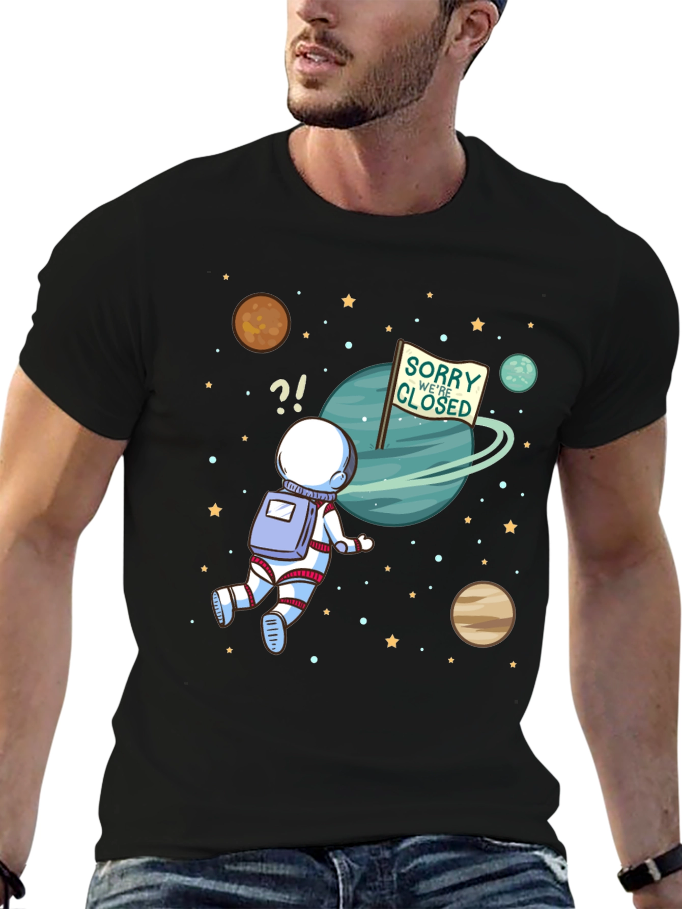 Sorry Were Closed Astronaut T-Shirt