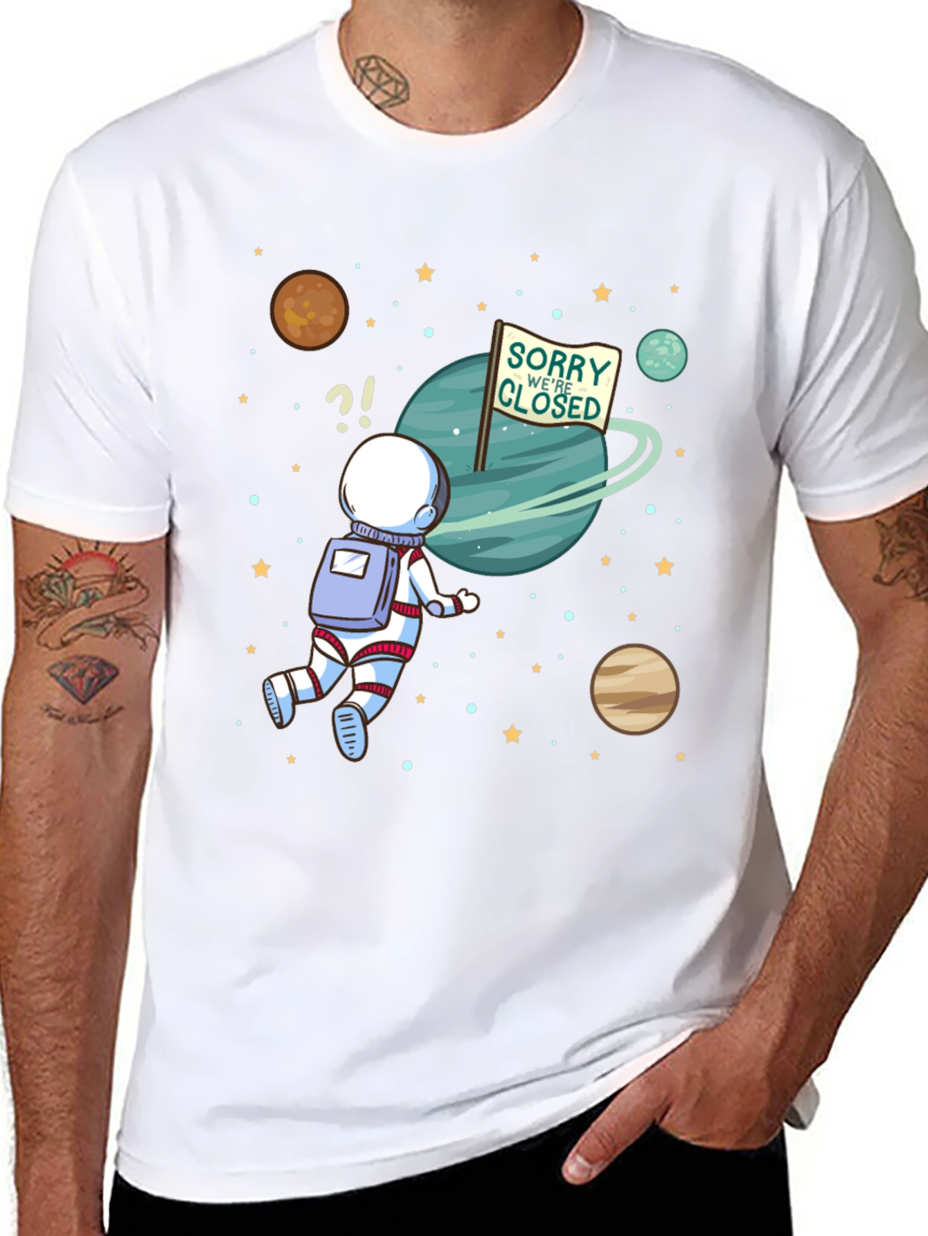 Sorry Were Closed Astronaut T-Shirt