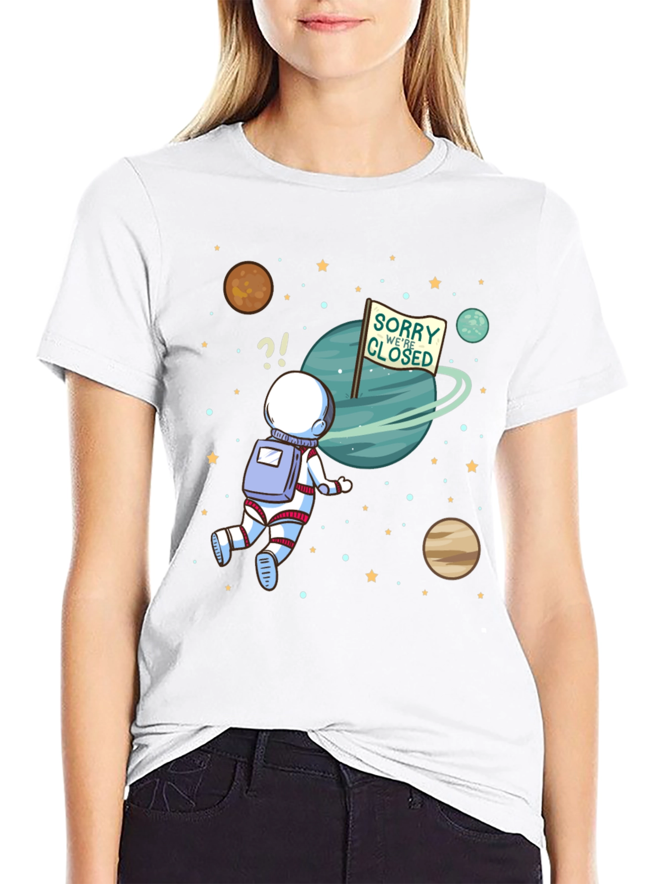 Sorry Were Closed Astronaut T-Shirt
