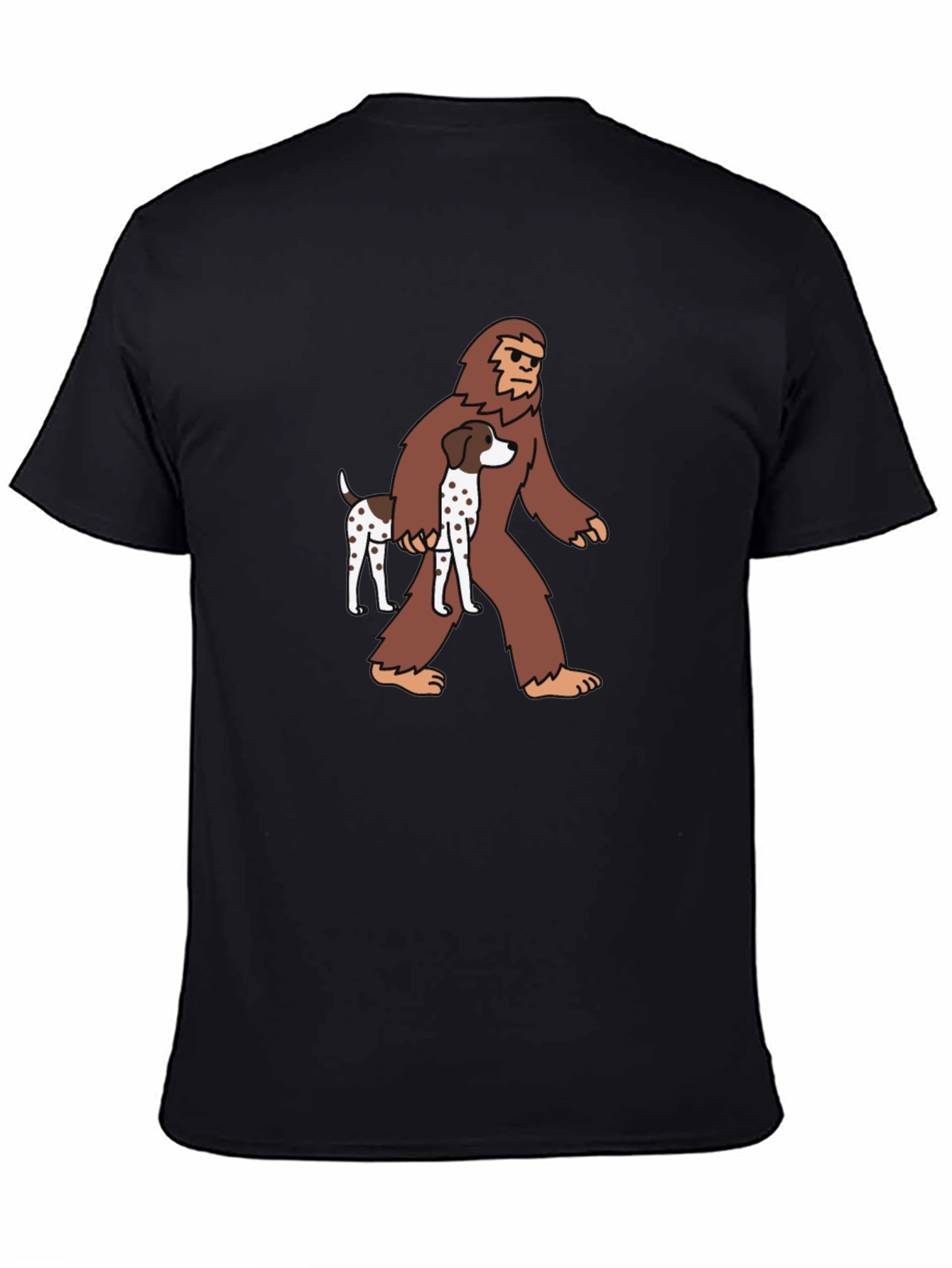 Bigfoot Dog T-Shirt Black Novelty Tee