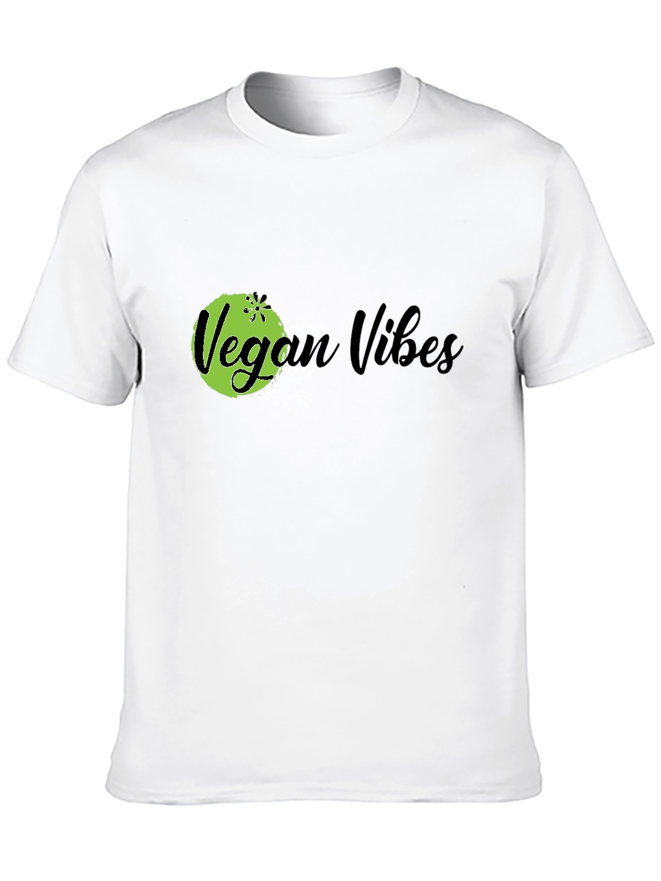 Vegan Vibes Black Graphic T-Shirt
