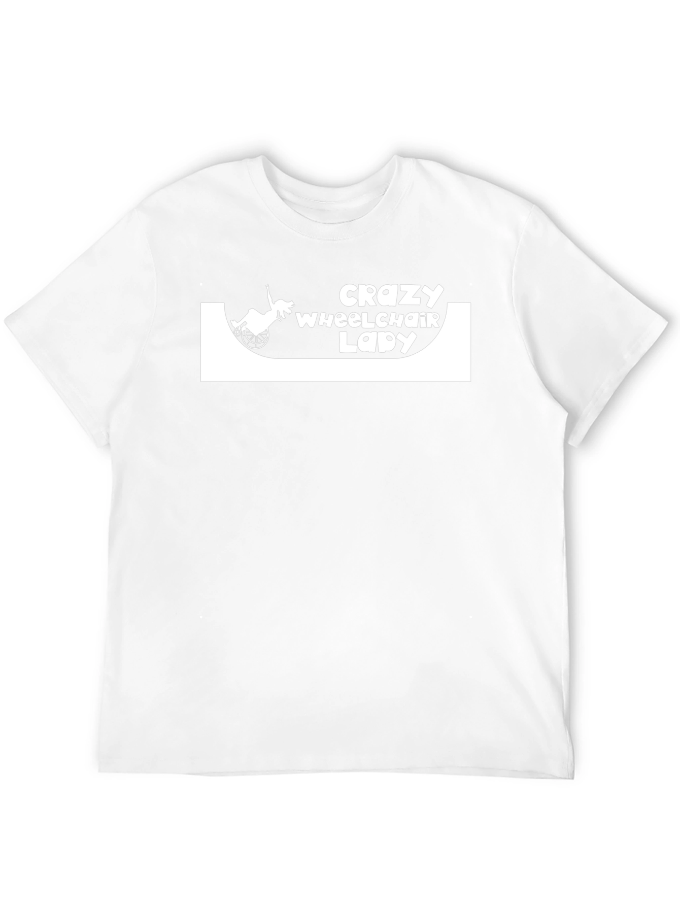Crazy Wheelchair Lady Black T-Shirt