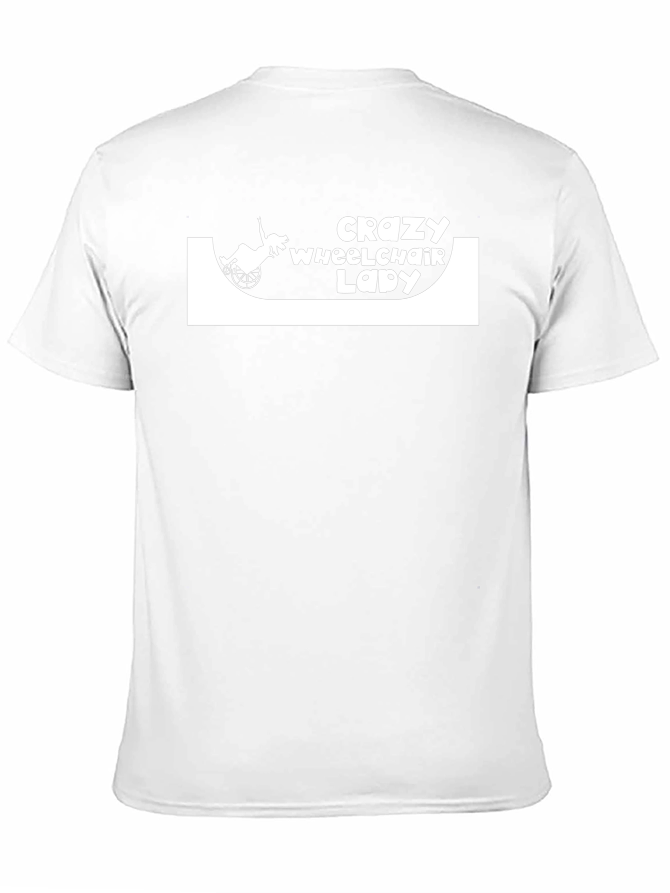 Crazy Wheelchair Lady Black T-Shirt