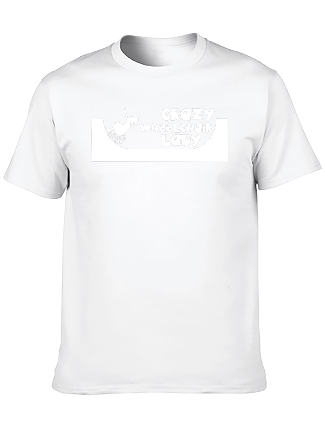 Crazy Wheelchair Lady Black T-Shirt