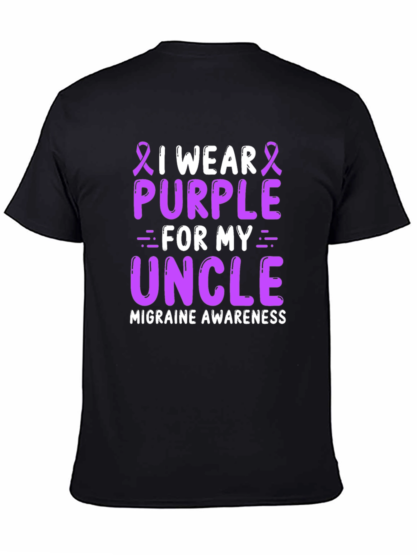 Purple Migraine Awareness Uncle T-Shirt
