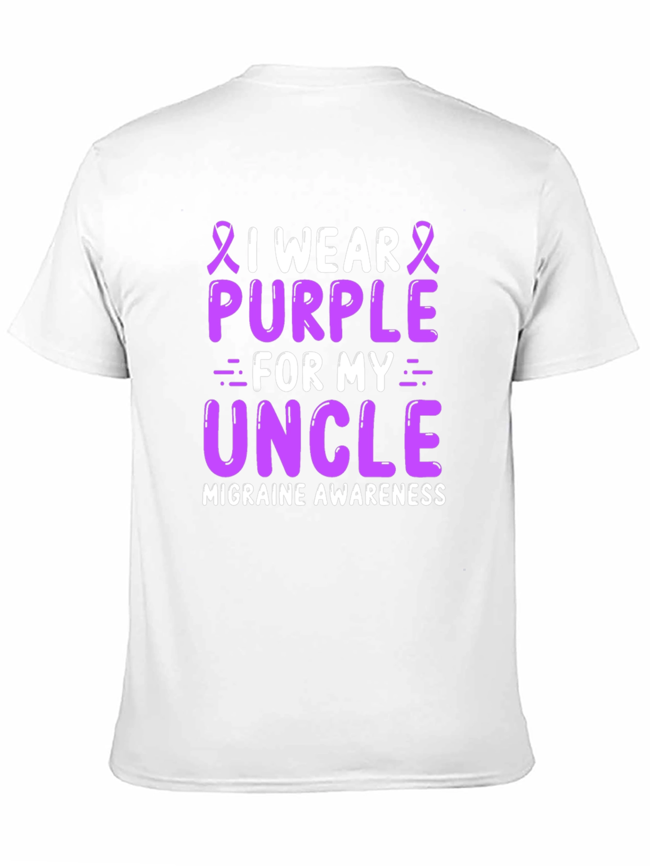 Purple Migraine Awareness Uncle T-Shirt