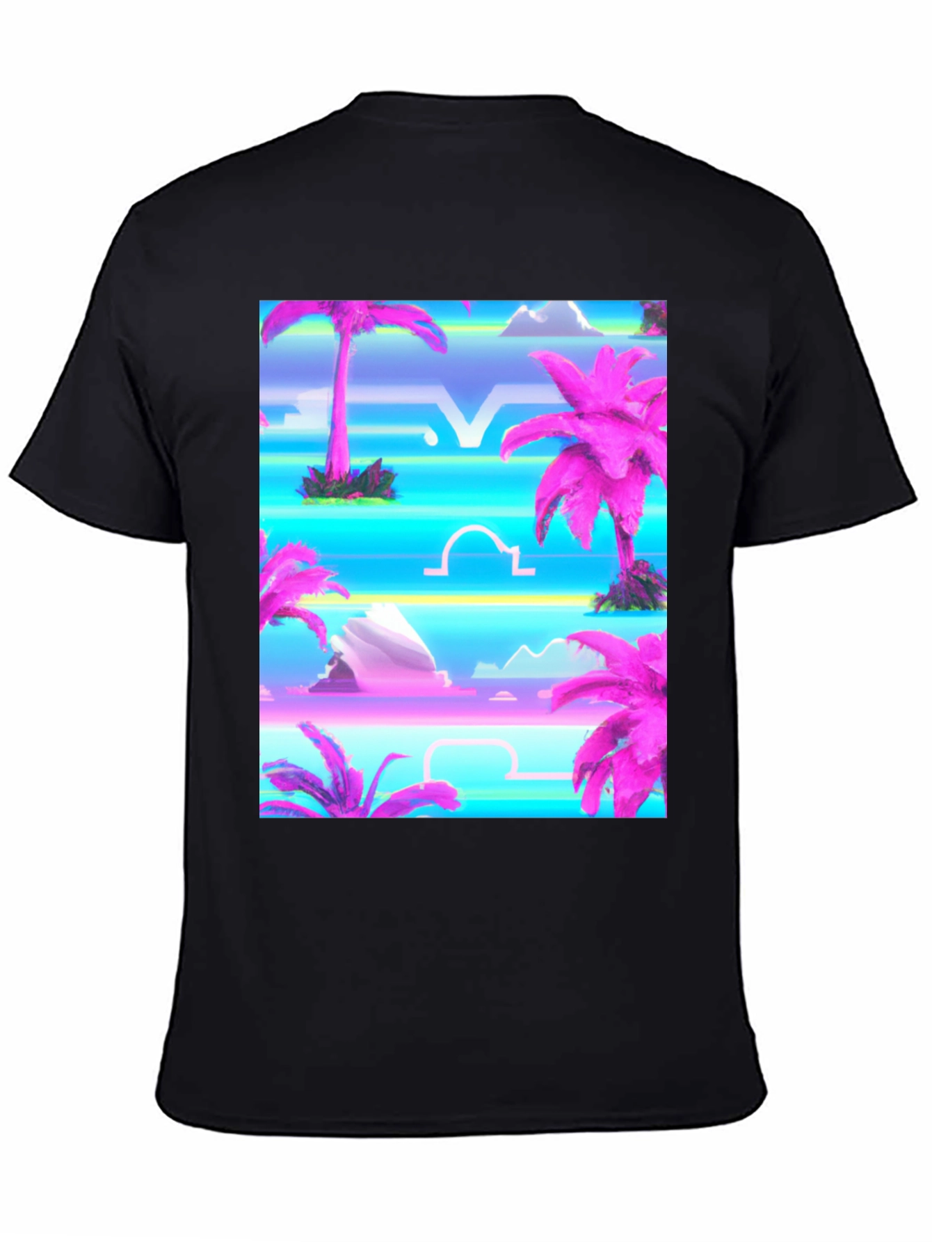 Vaporwave Palm Tree Graphic T-Shirt