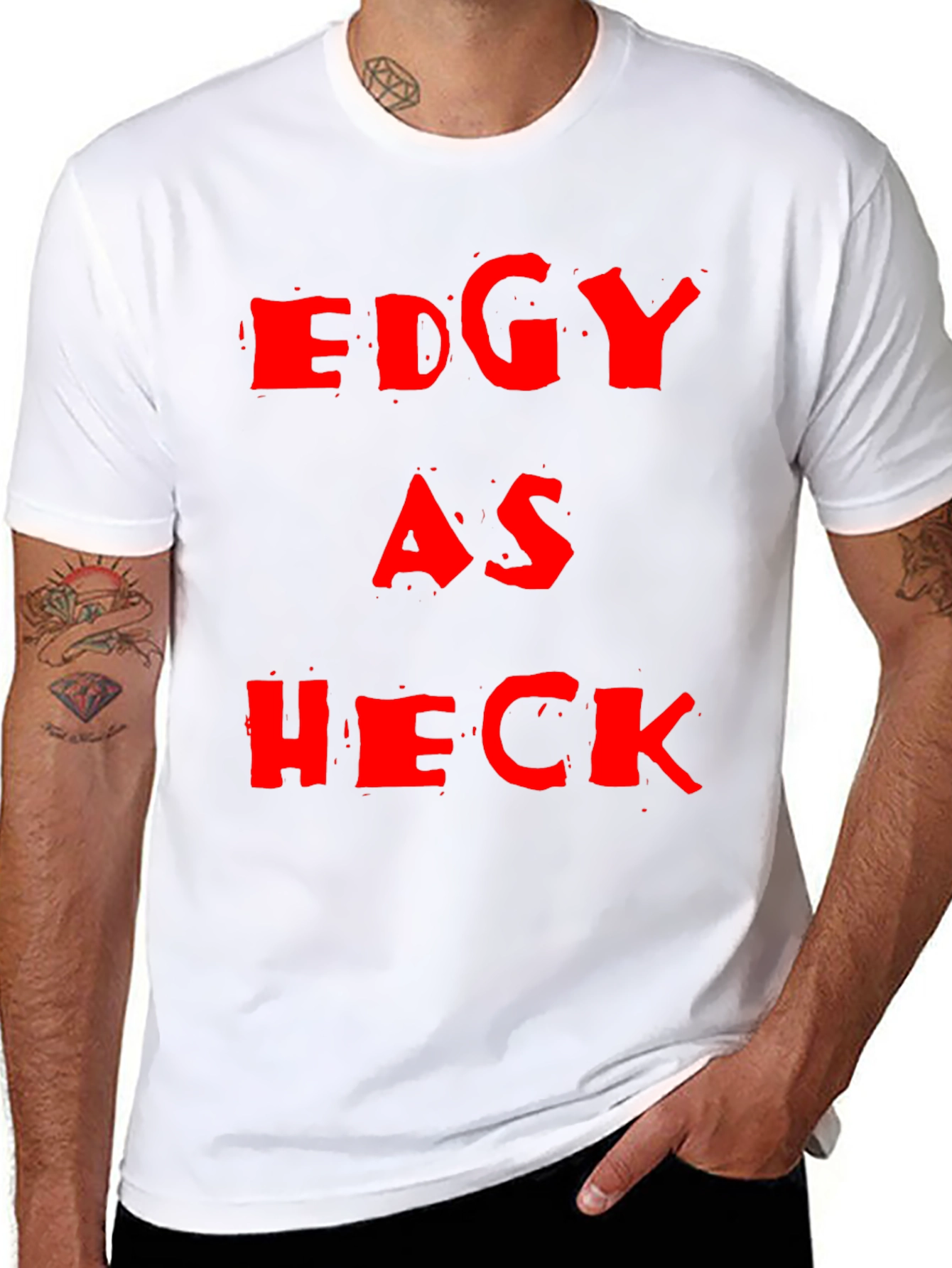 Edgy as Heck Black Graphic Tee