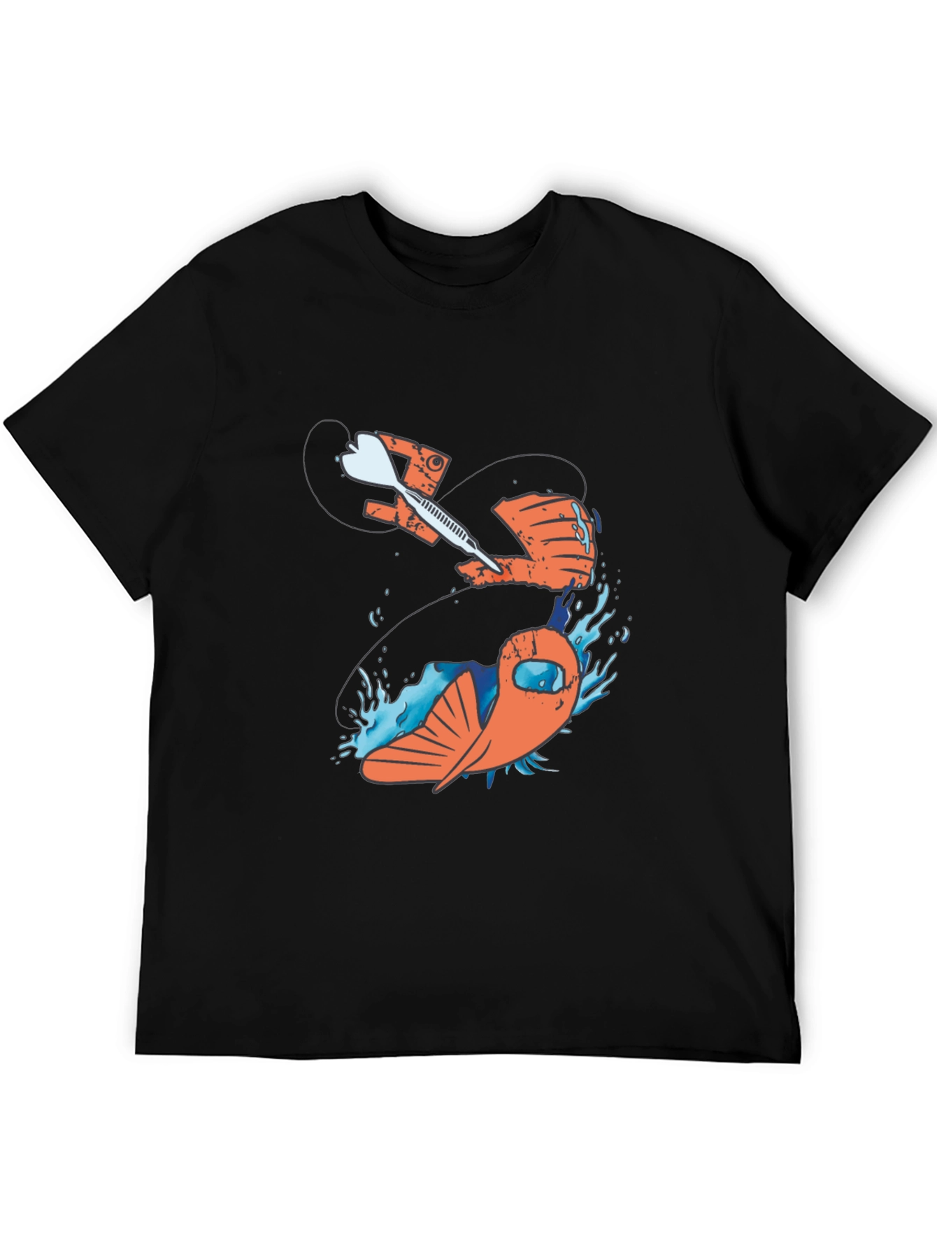 Dart Through Fish Graphic T-Shirt