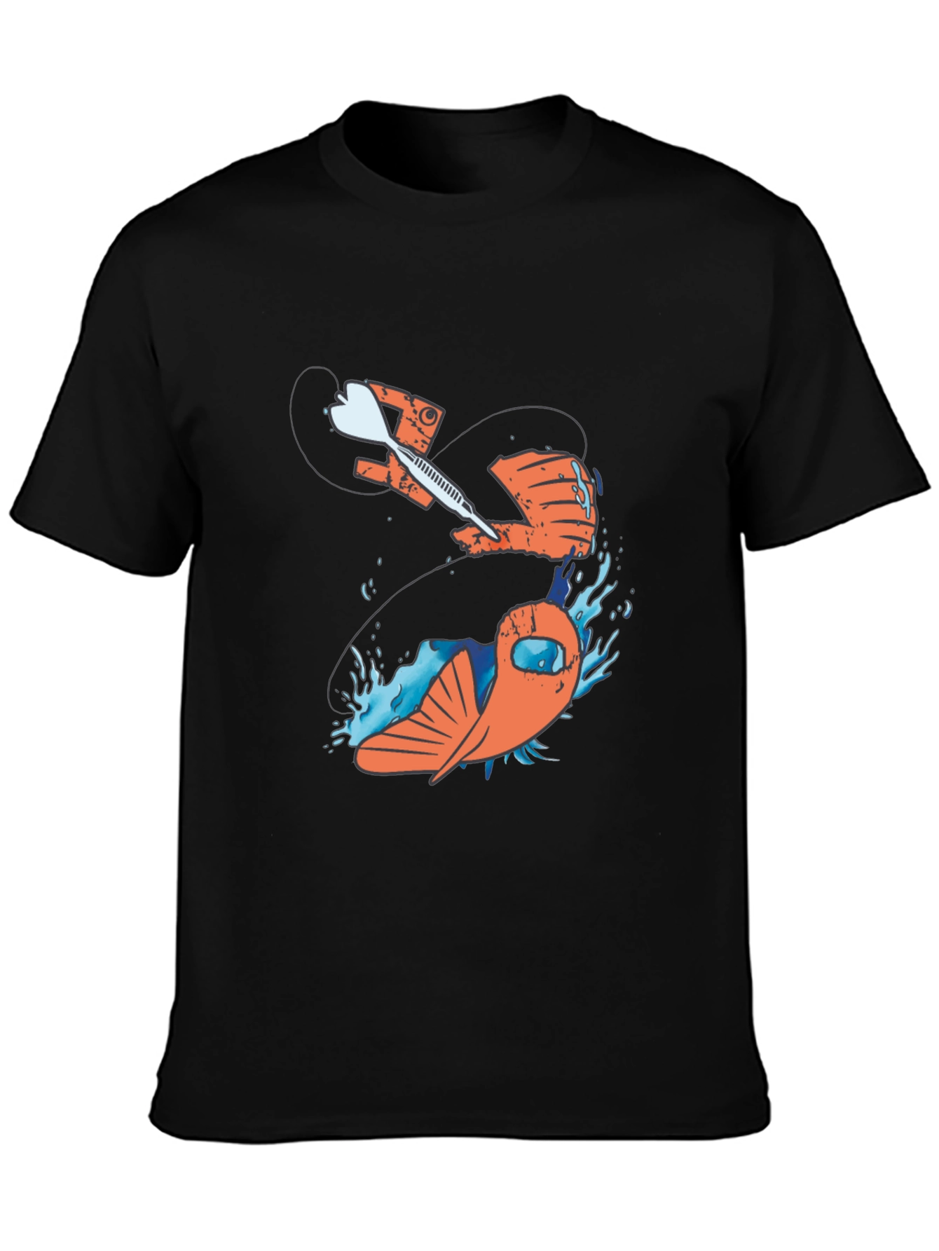 Dart Through Fish Graphic T-Shirt