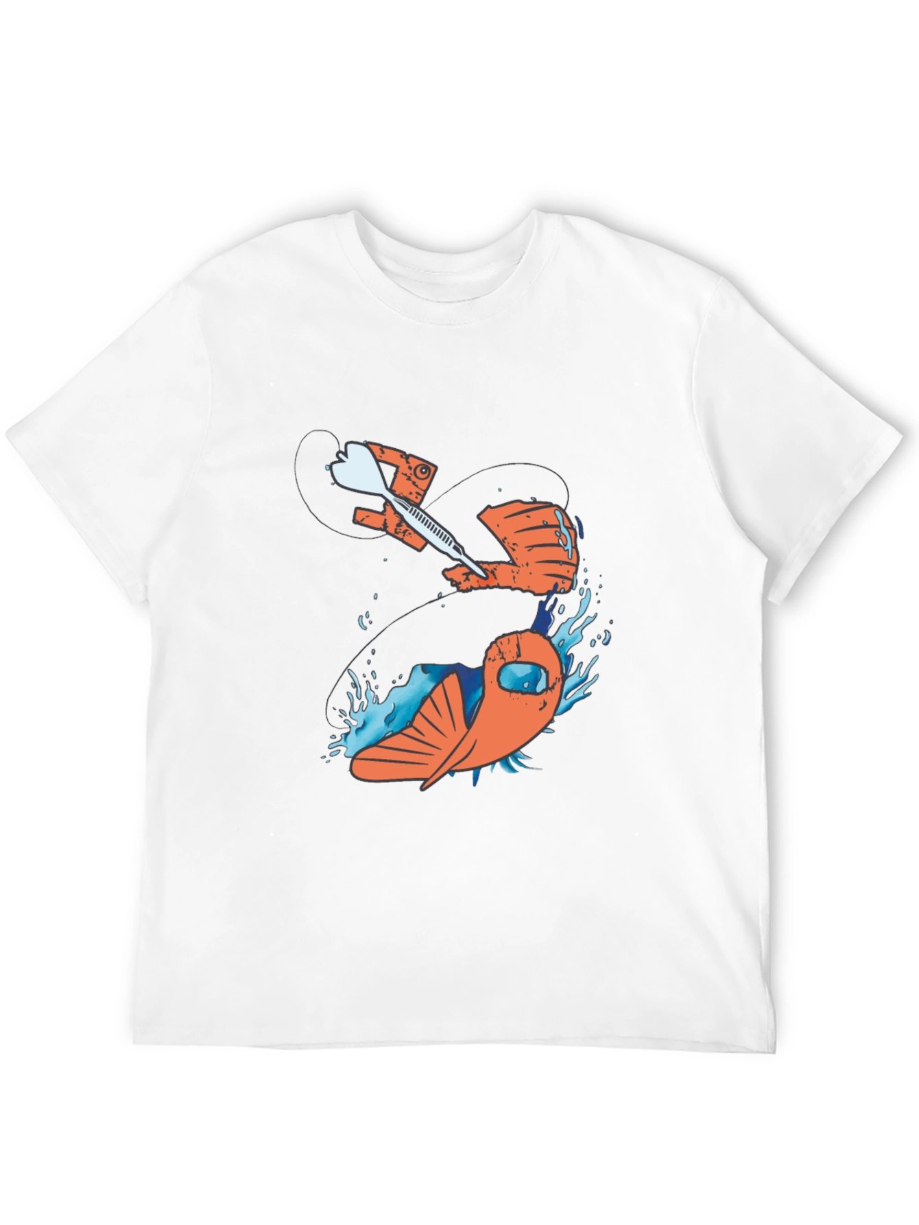 Dart Through Fish Graphic T-Shirt