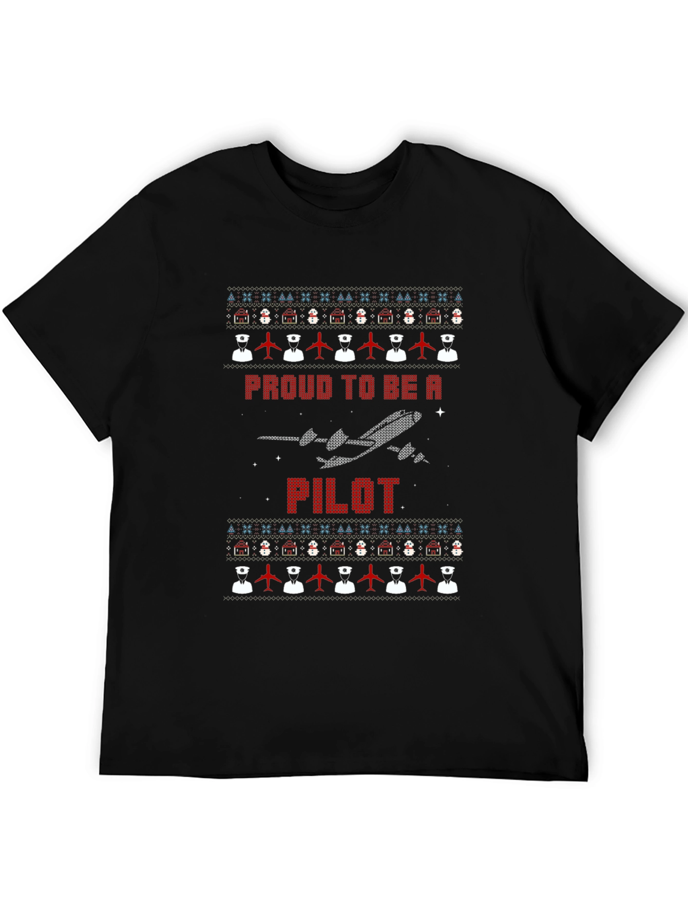 Proud Pilot Ugly Christmas Sweater T-Shirt