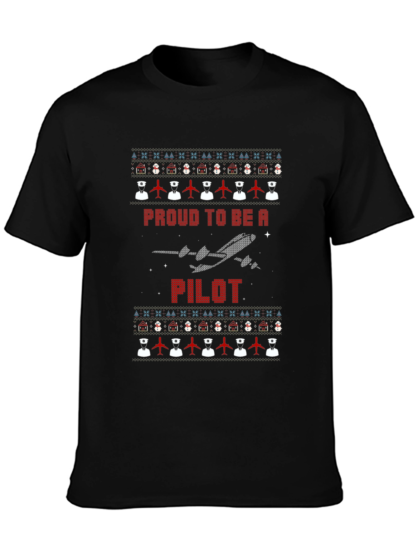 Proud Pilot Ugly Christmas Sweater T-Shirt