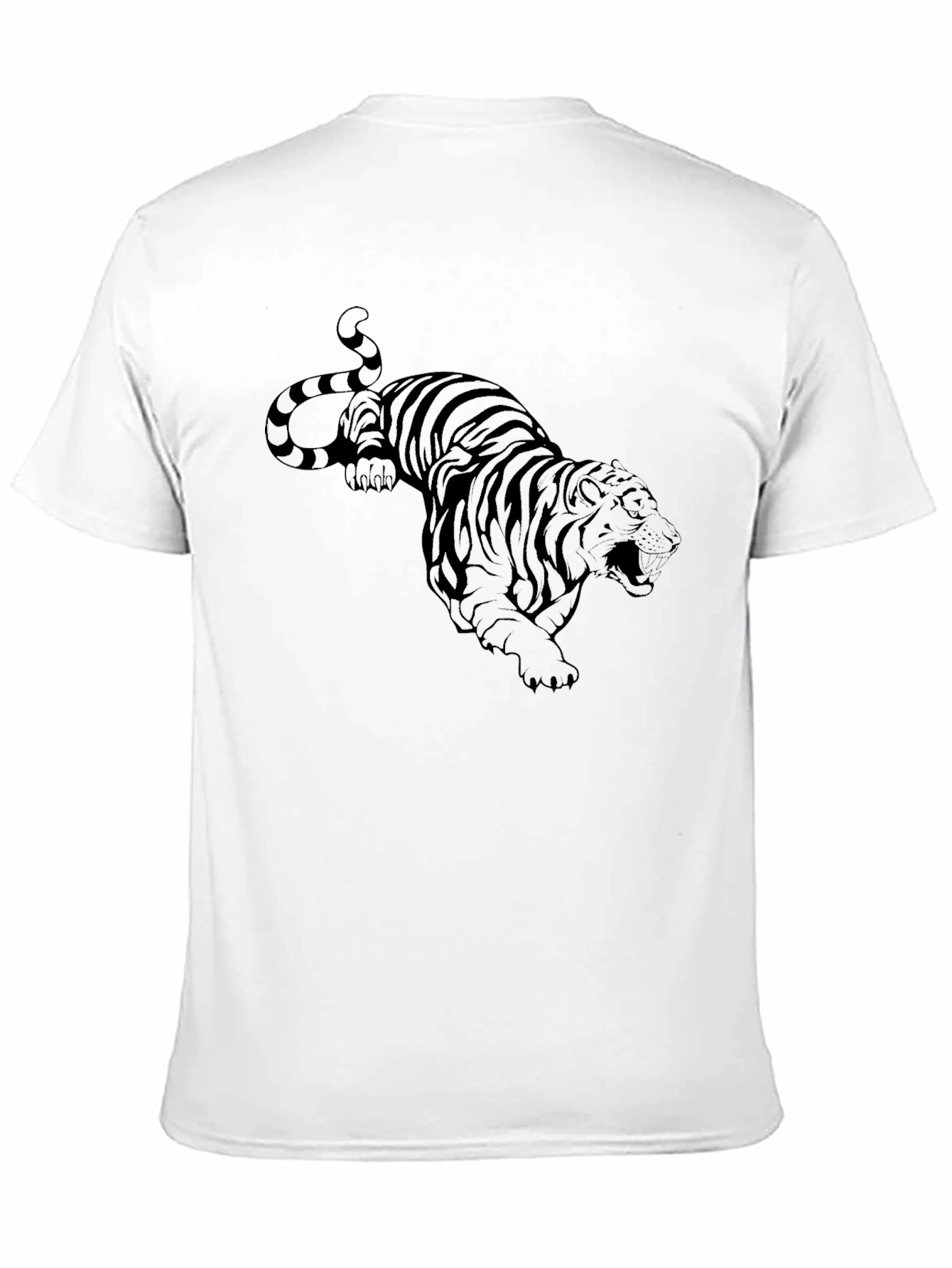 Black Tiger Graphic Tee - Mens Fashion