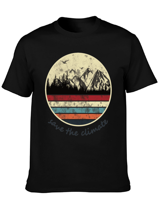 Save the Climate Graphic Tee - Mountain Scene