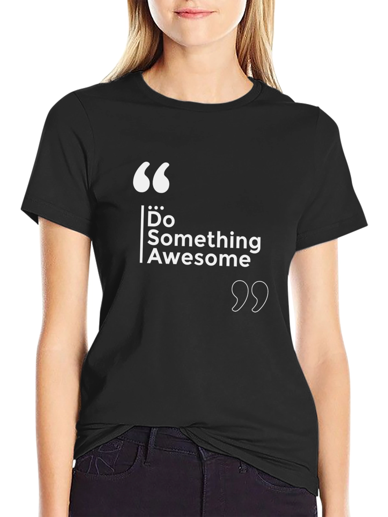 Do Something Awesome Graphic Black Tee