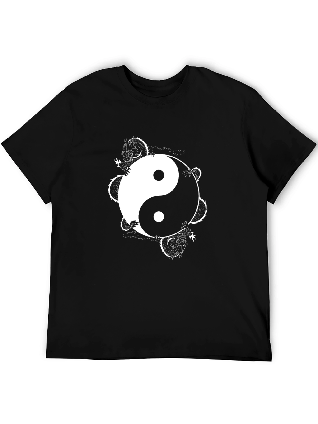 Yin Yang Dragon Graphic Tee - Balance and Style