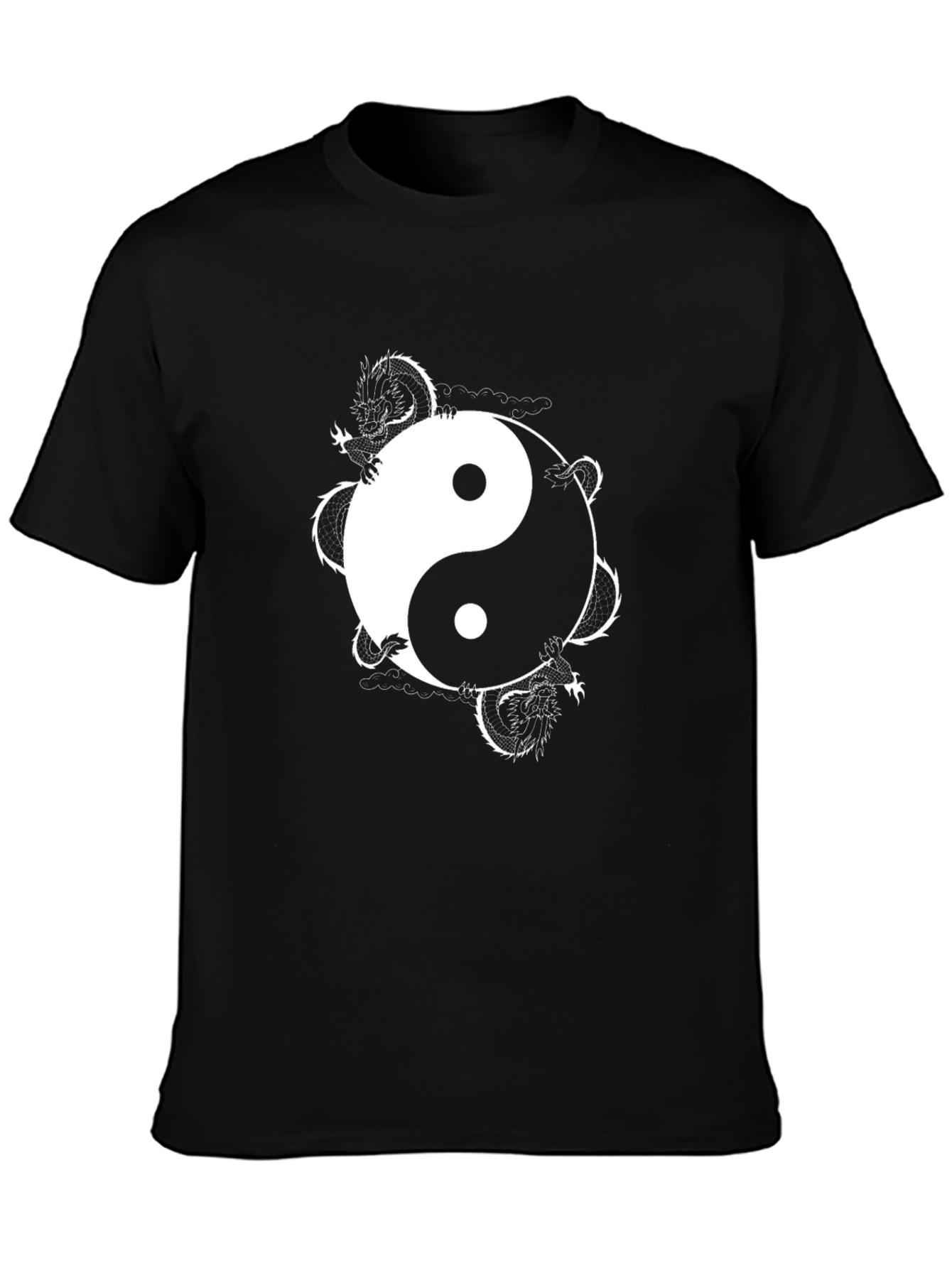 Yin Yang Dragon Graphic Tee - Balance and Style