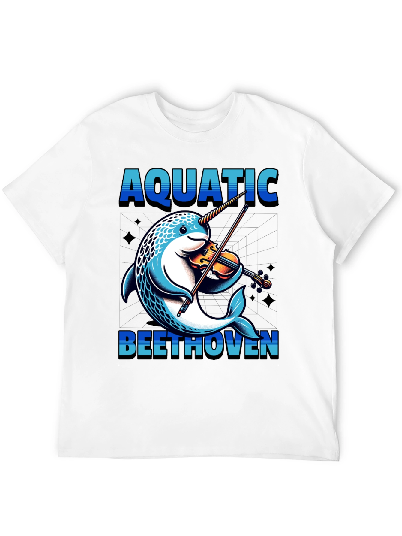 Aquatic Beethoven T-Shirt - Narwhal Violin Player
