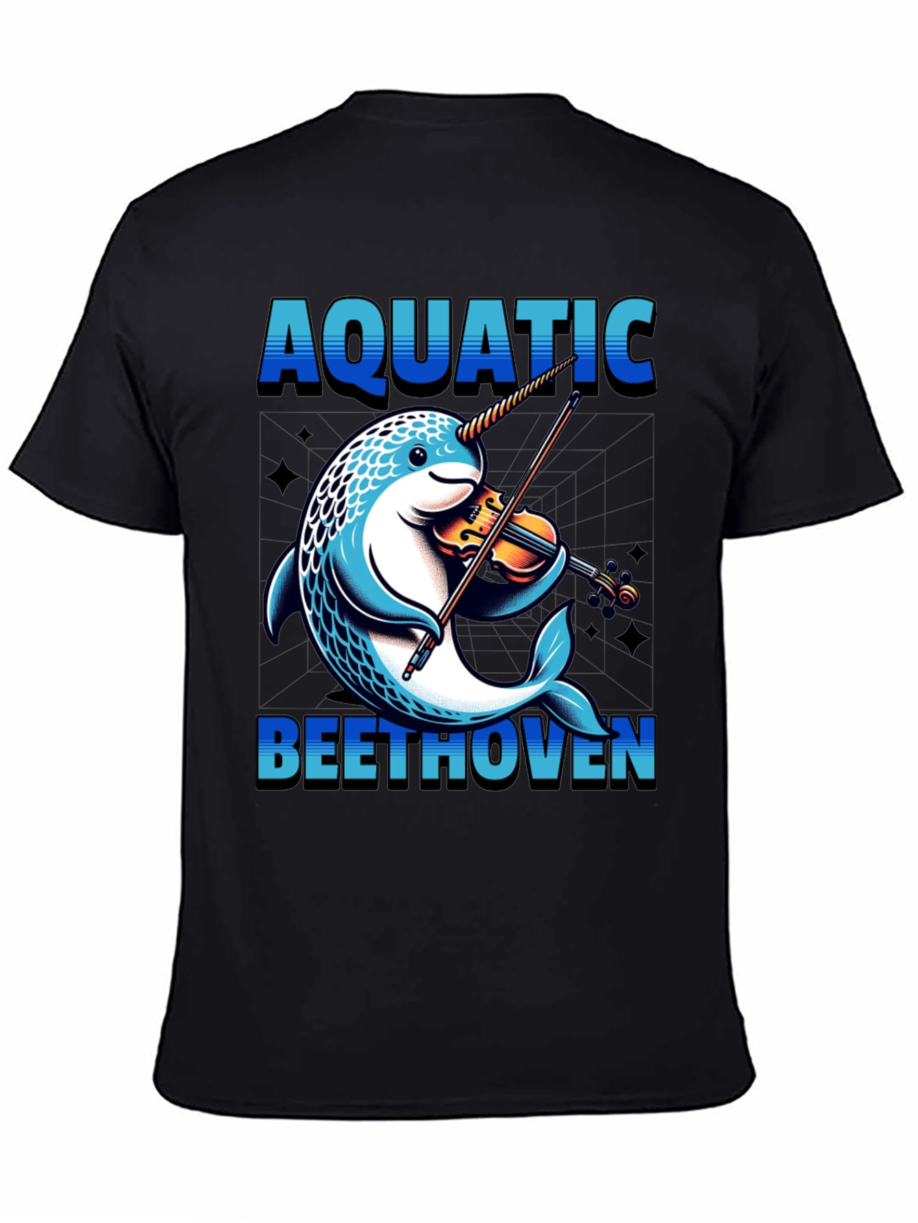 Aquatic Beethoven T-Shirt - Narwhal Violin Player