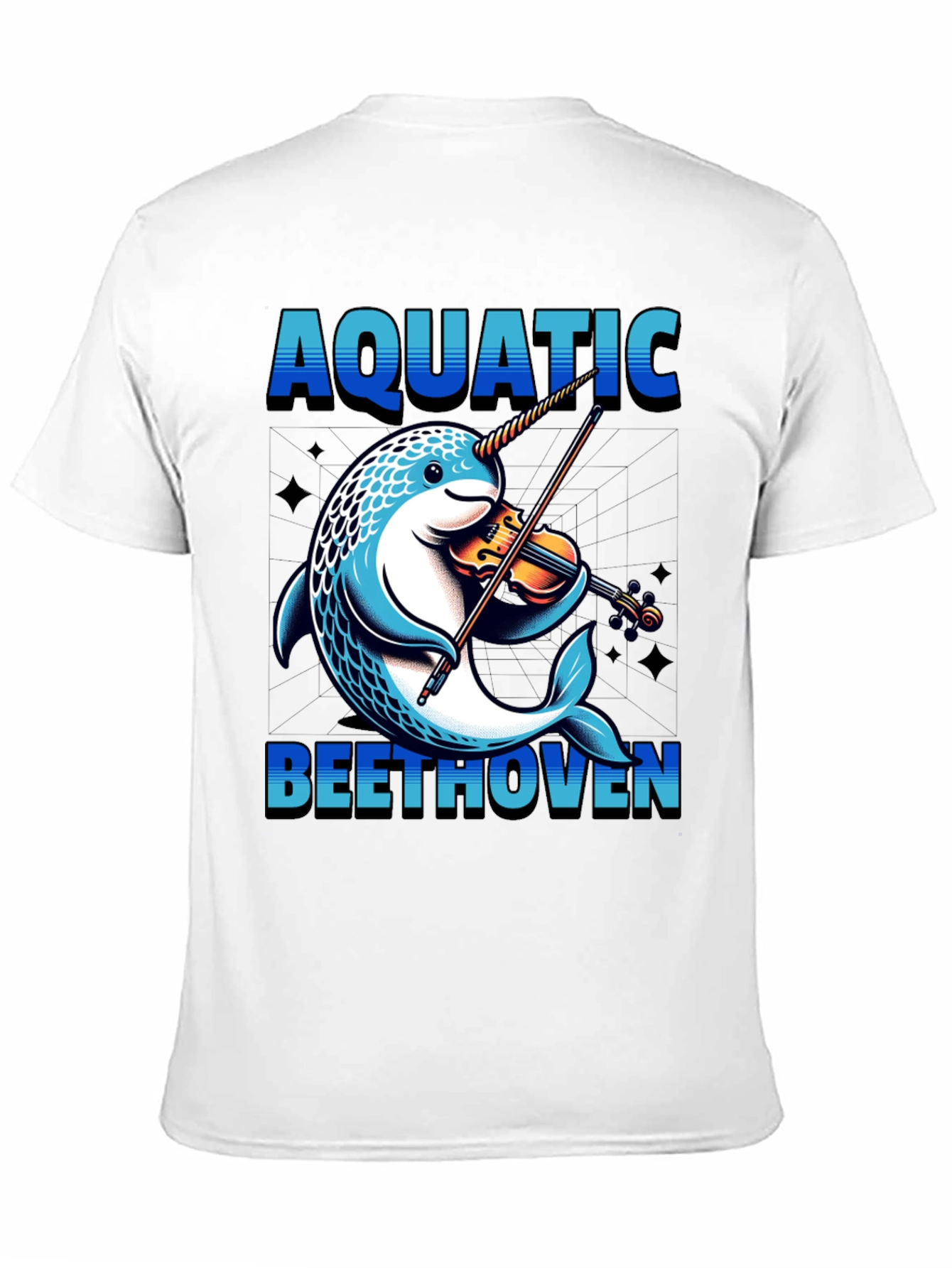 Aquatic Beethoven T-Shirt - Narwhal Violin Player