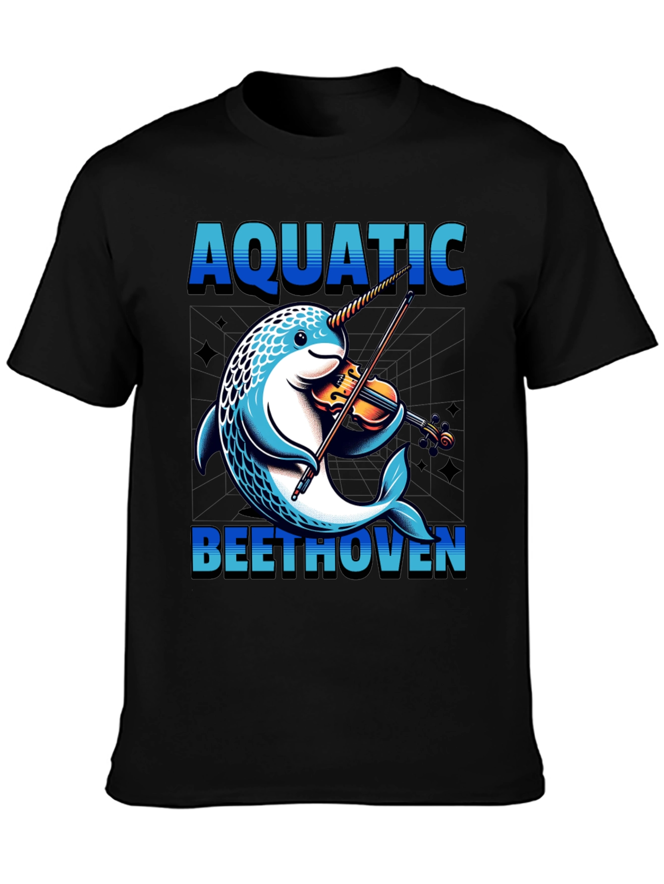 Aquatic Beethoven T-Shirt - Narwhal Violin Player