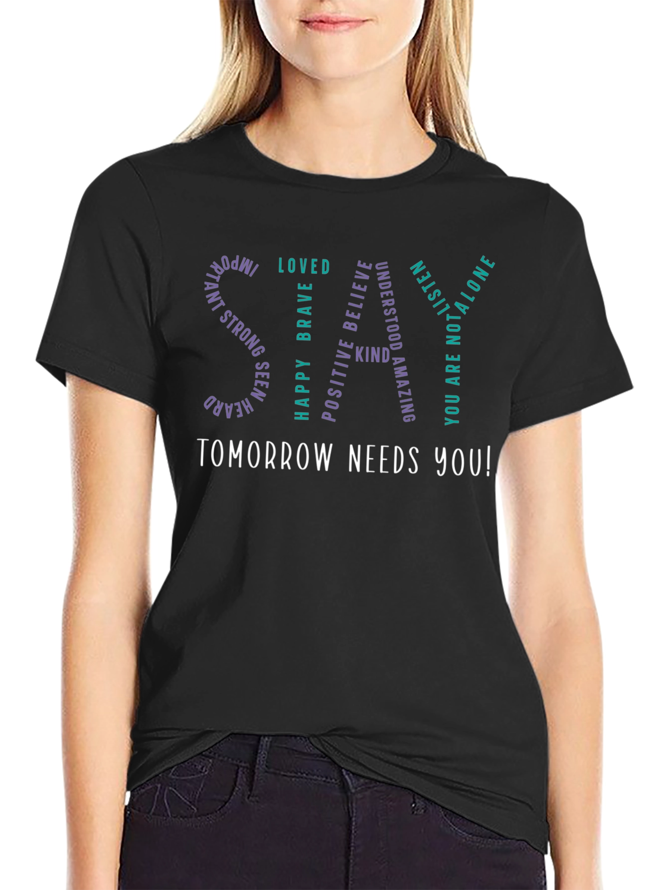 Tomorrow Needs You T-Shirt - Inspirational Black Tee