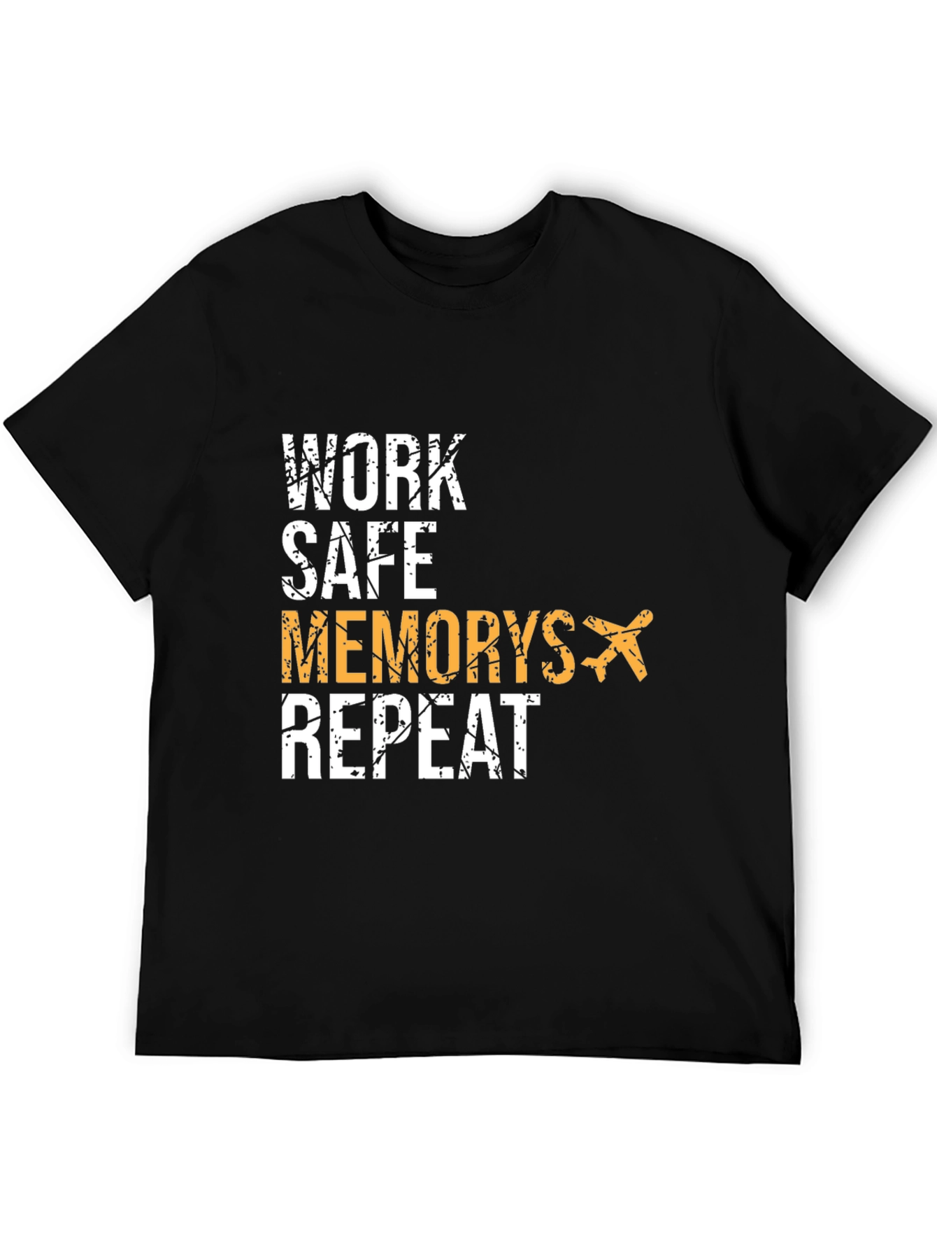 Work Safe Memories Repeat Black Graphic Tee
