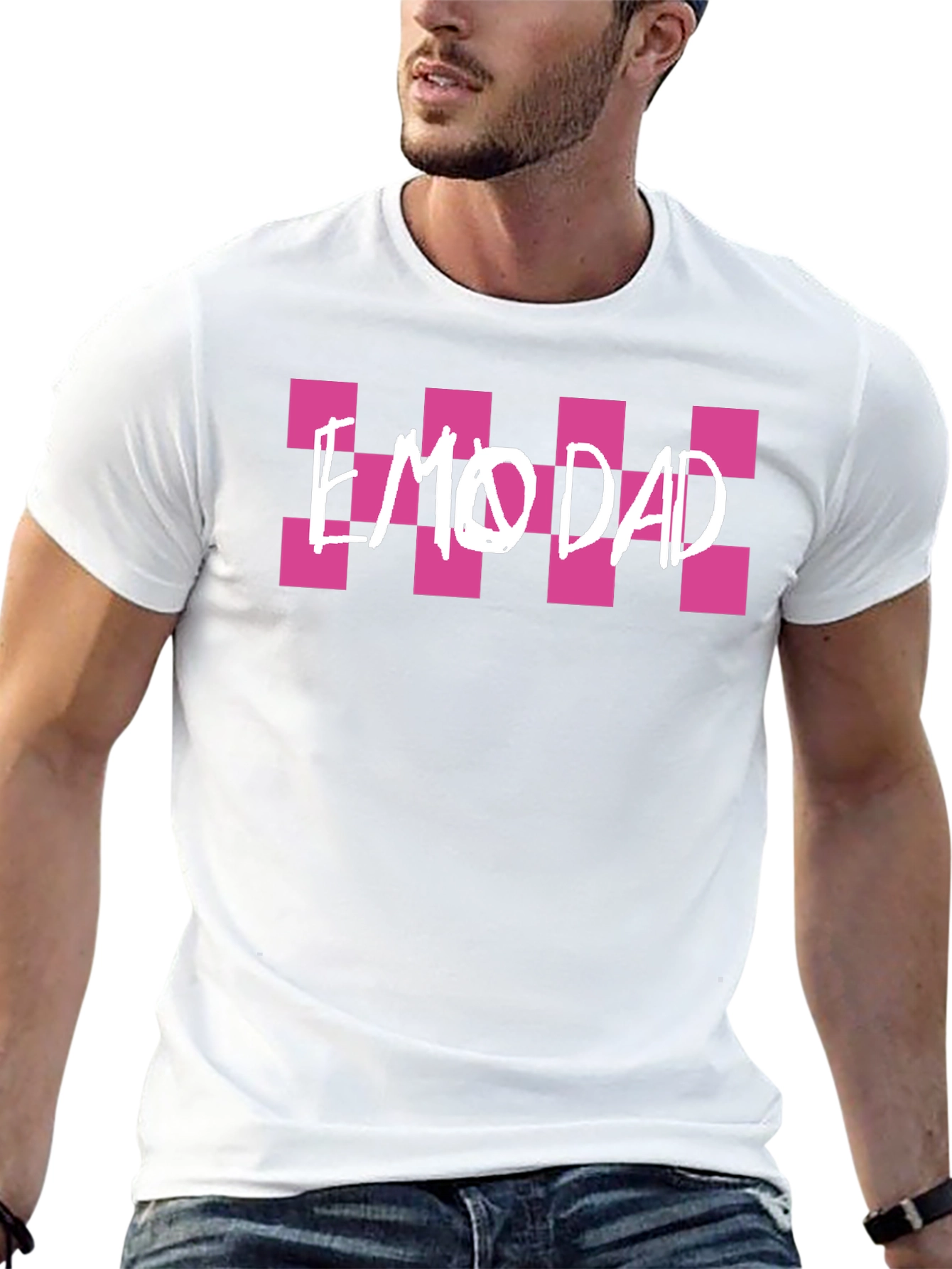 Emo Dad Graphic Tee - Black Novelty T-Shirt