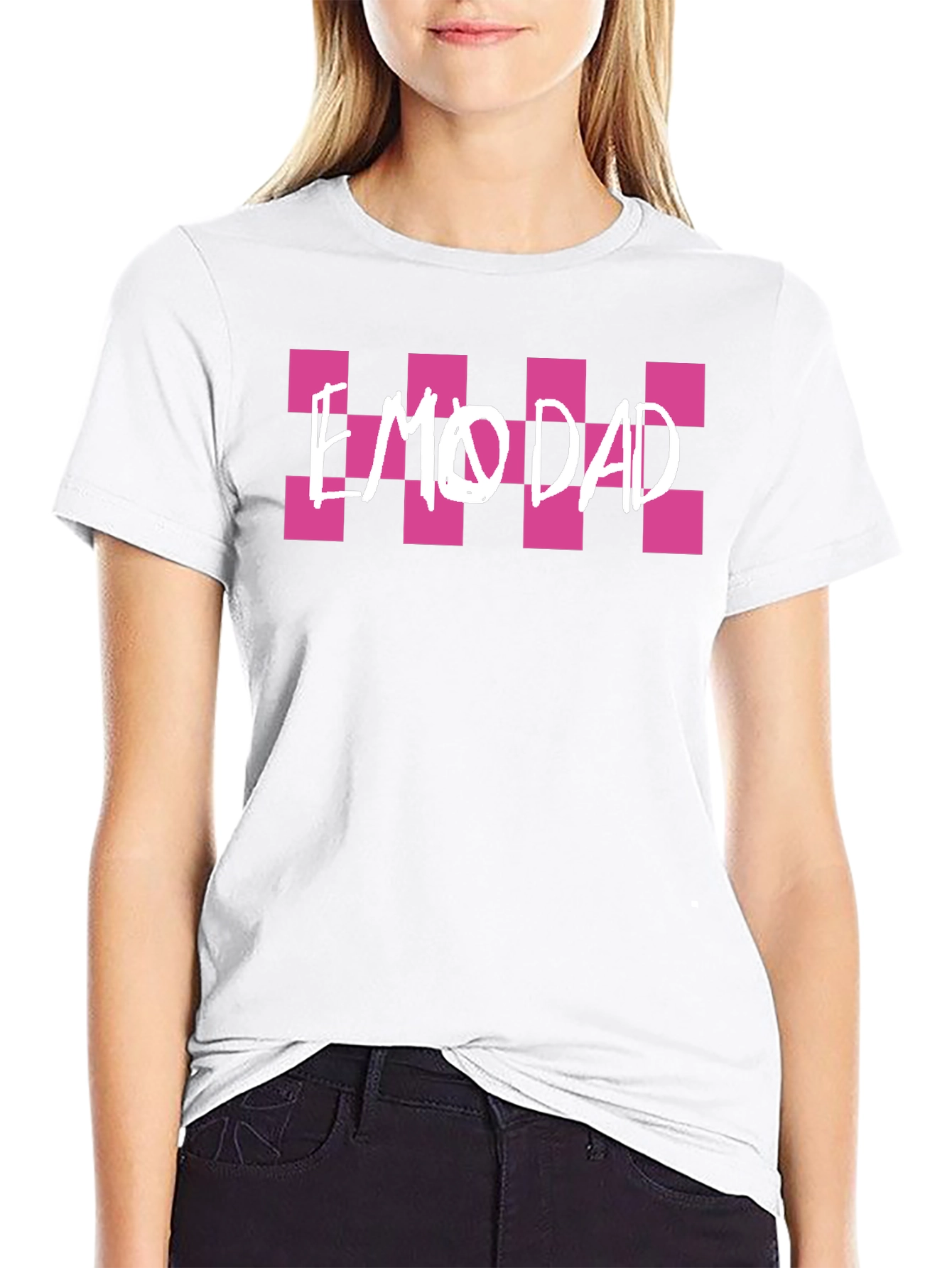 Emo Dad Graphic Tee - Black Novelty T-Shirt
