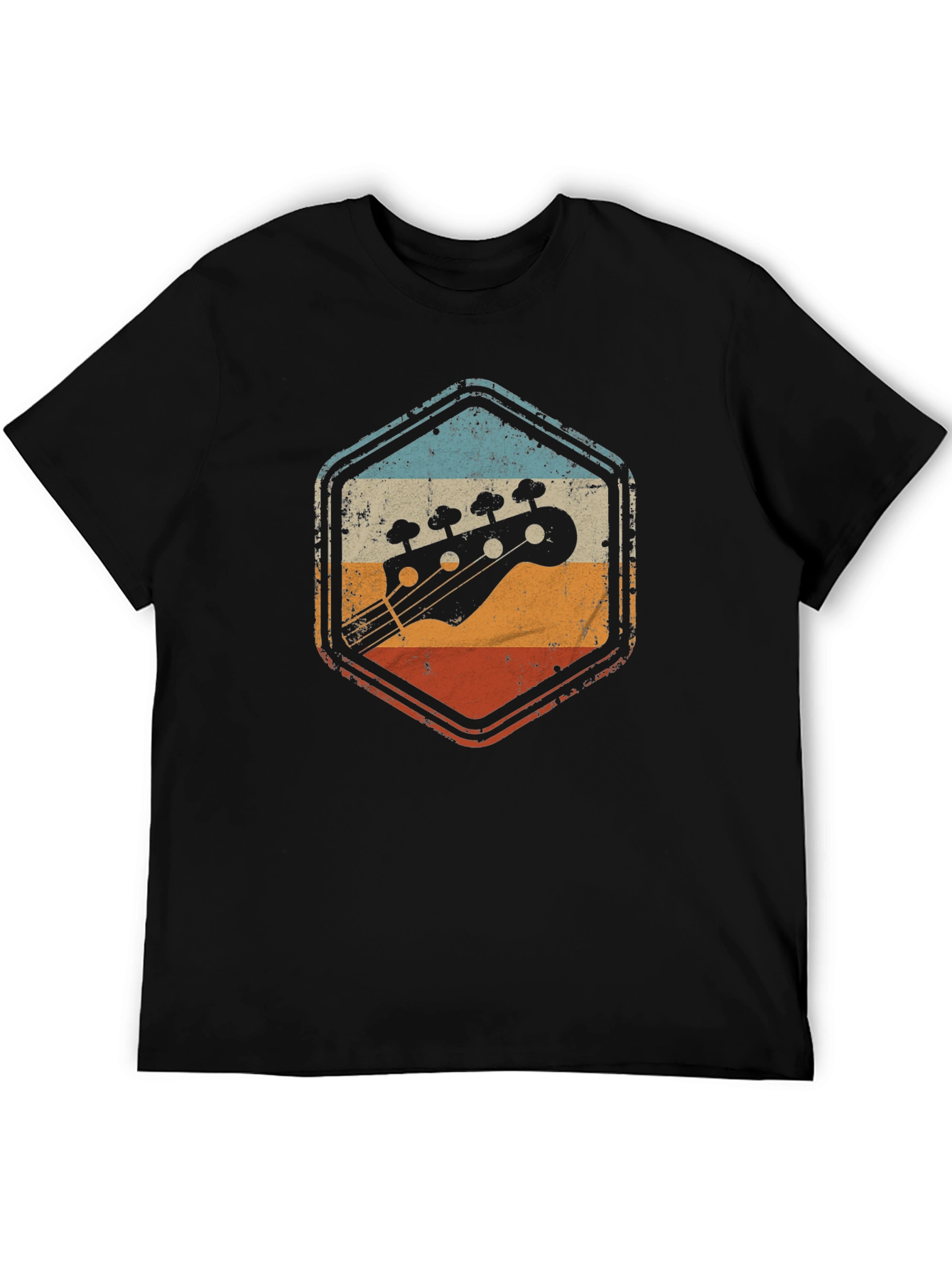 Retro Bass Guitar Graphic T-Shirt