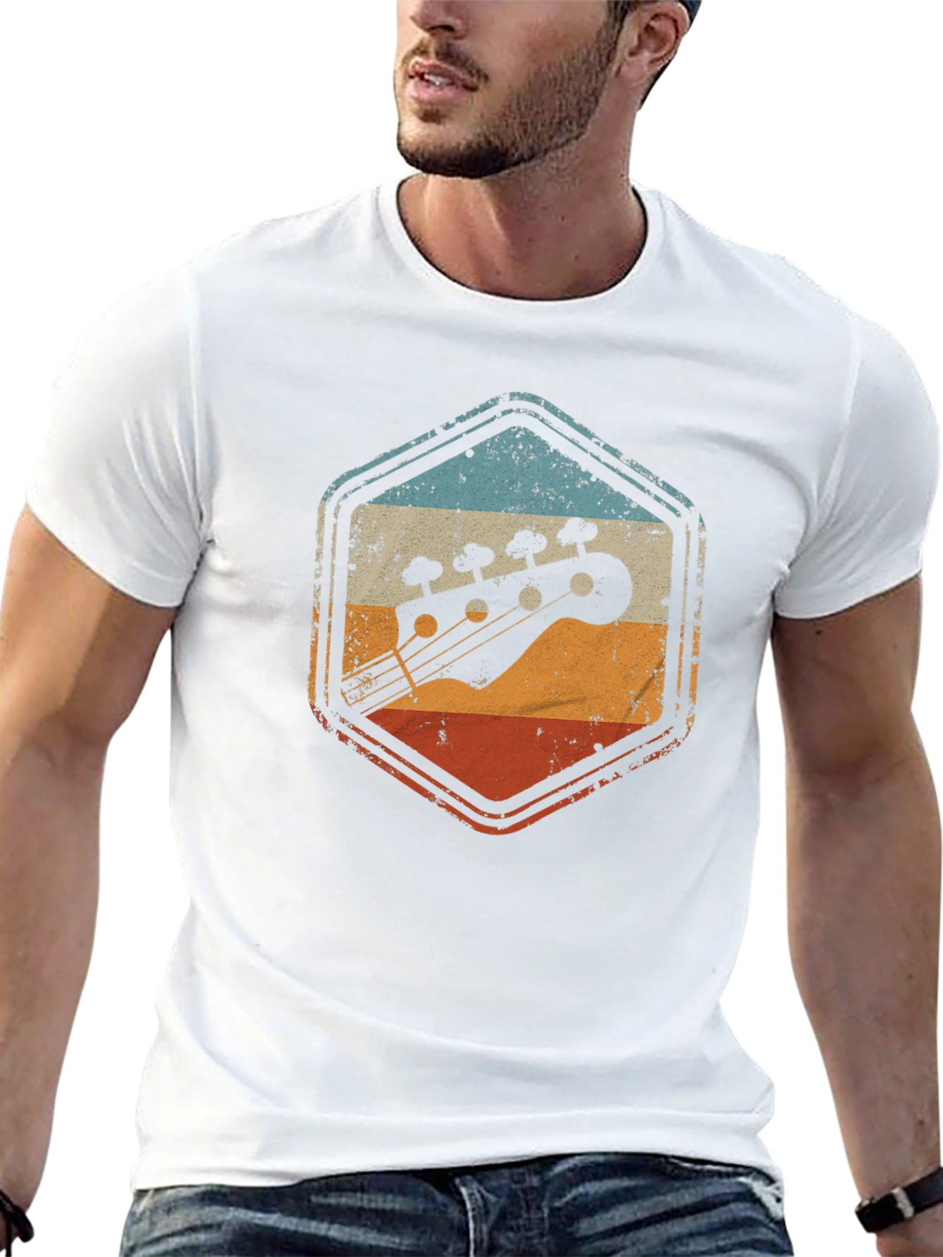Retro Bass Guitar Graphic T-Shirt