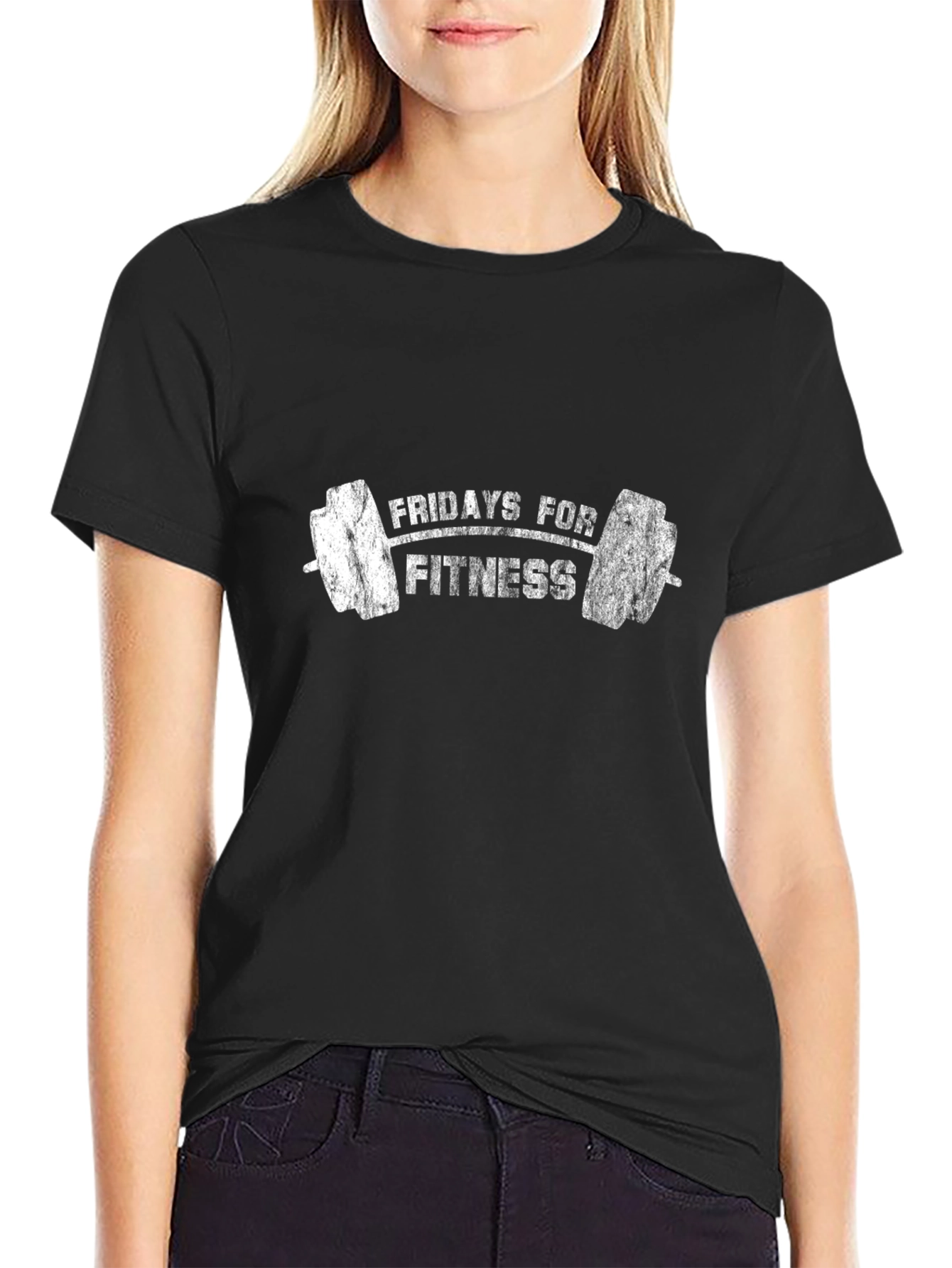 Fridays for Fitness Black Graphic T-Shirt