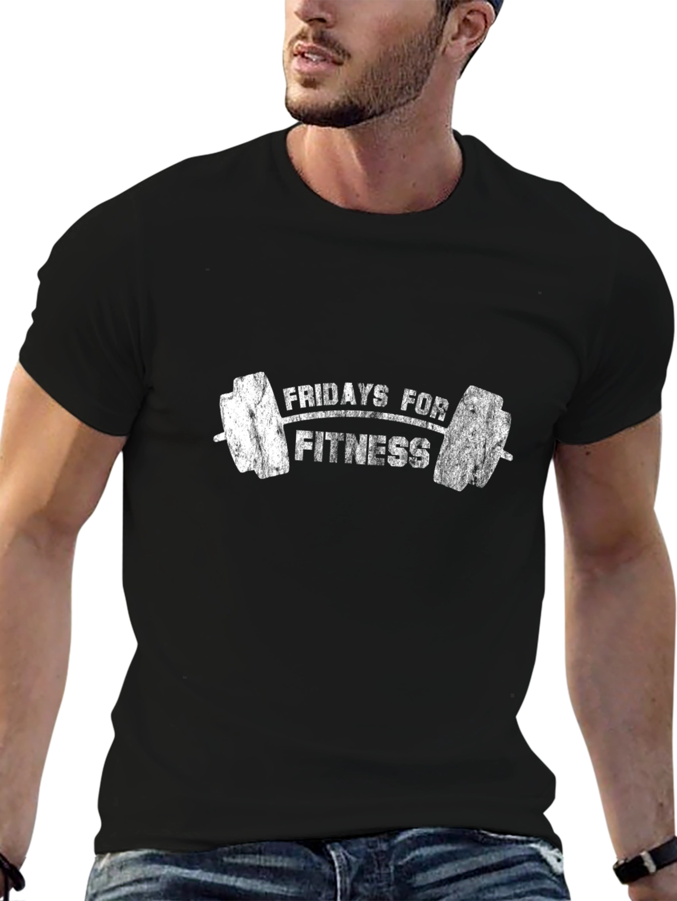 Fridays for Fitness Black Graphic T-Shirt
