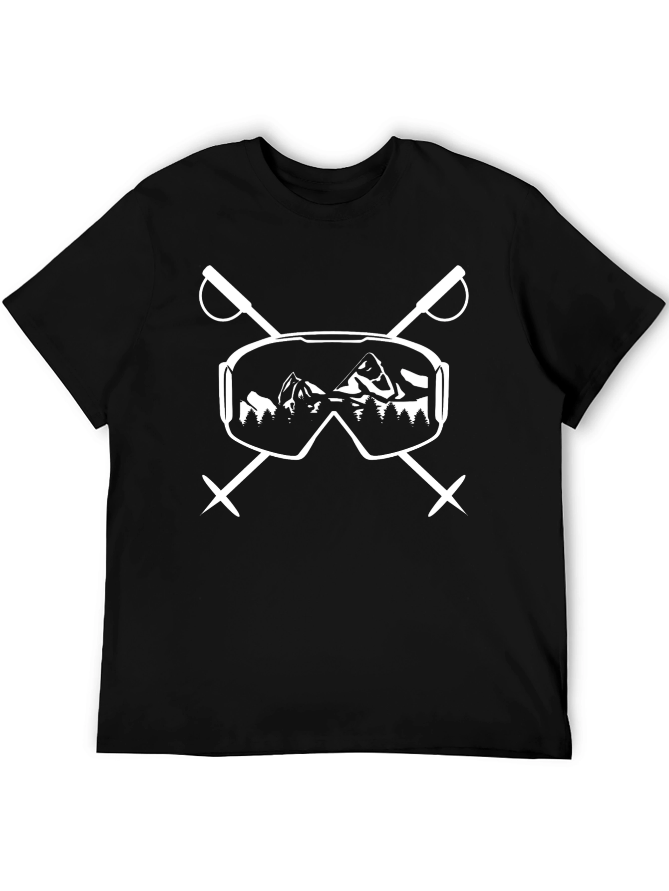 Ski Goggles & Mountain Graphic T-Shirt