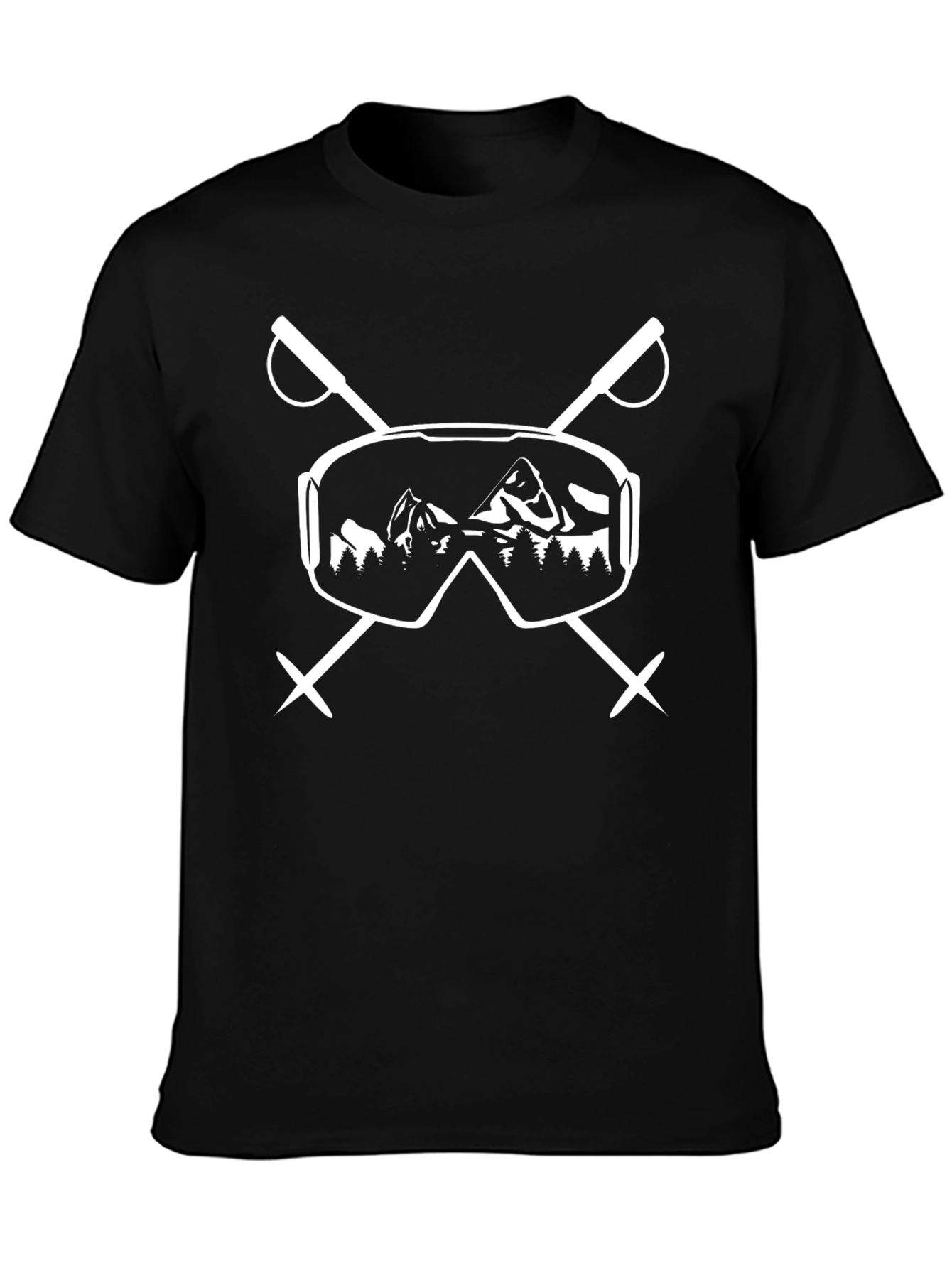 Ski Goggles & Mountain Graphic T-Shirt