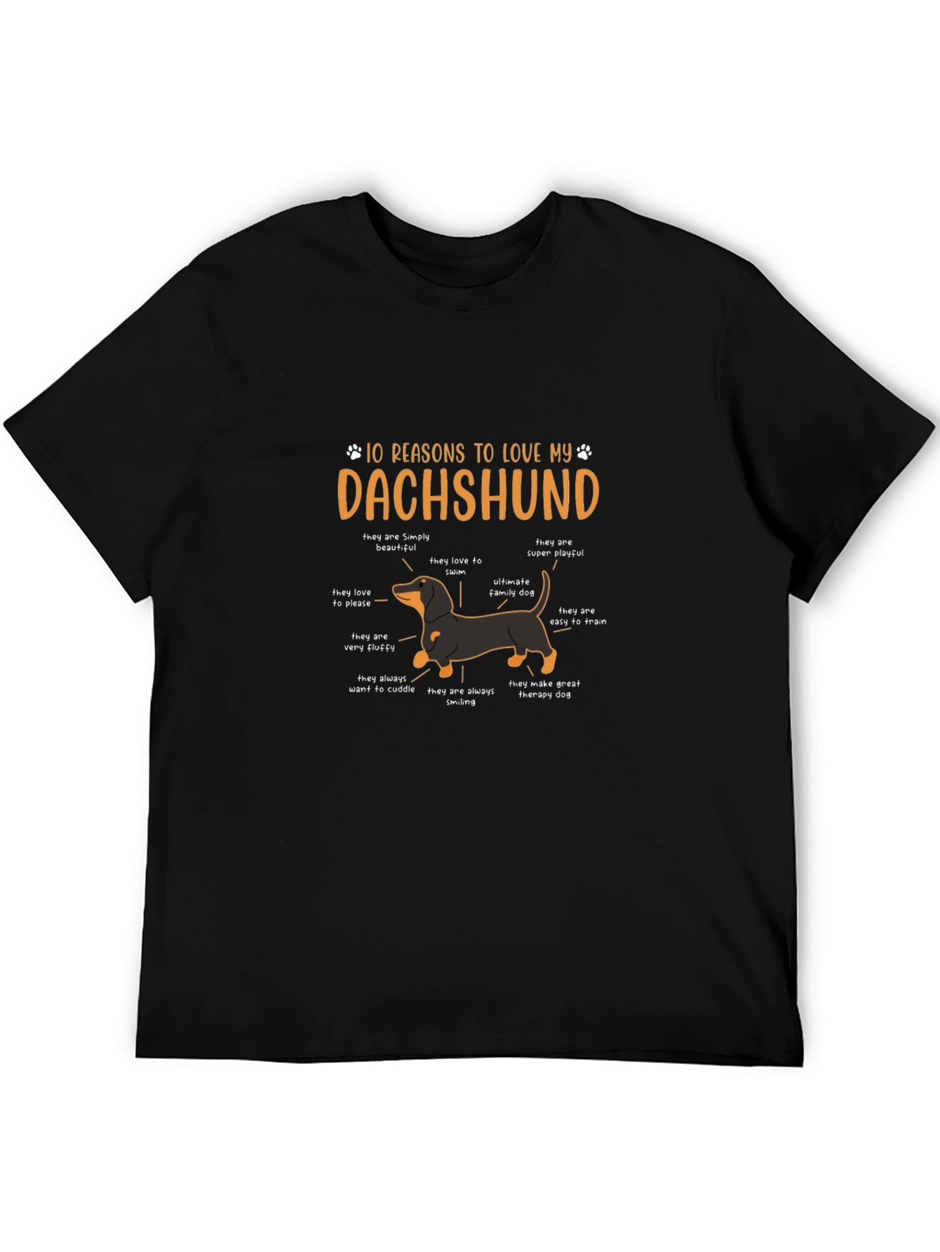 Dachshund Reasons Graphic Tee