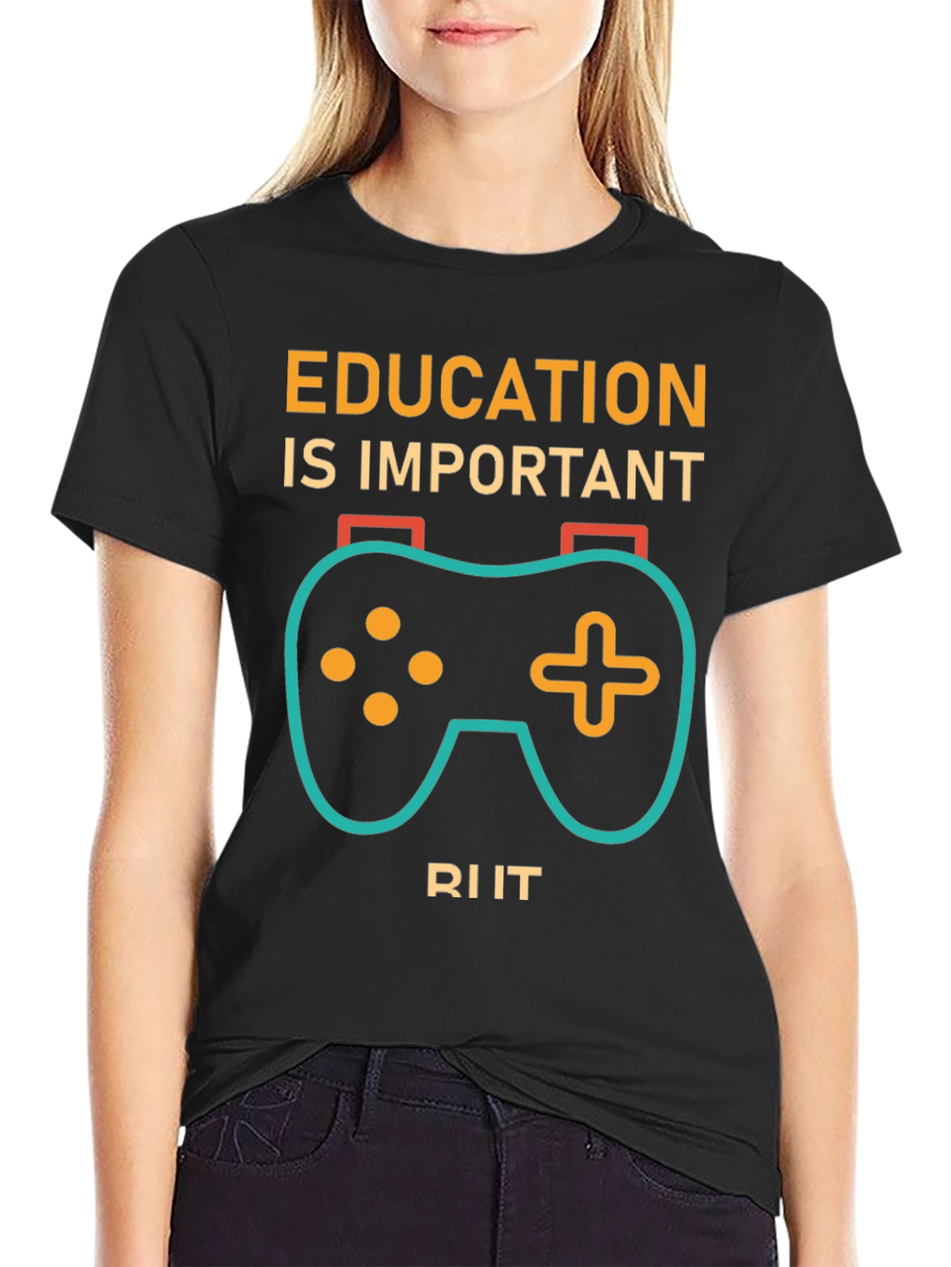 Education is Important Gaming T-Shirt