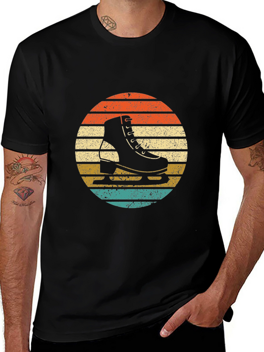 Retro Ice Skate T-Shirt - Vintage Style Skating Tee