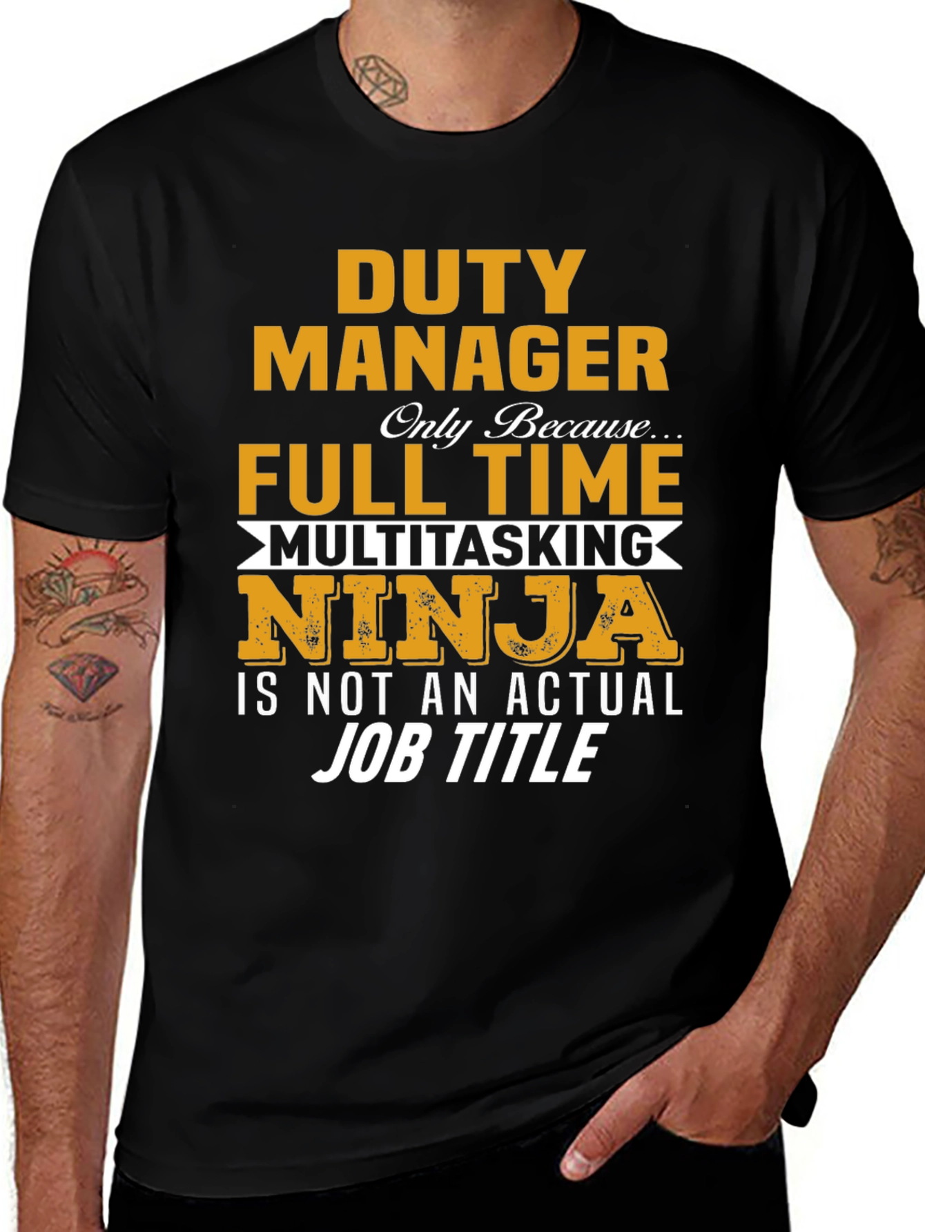 Duty Manager Full Time Multitasking Ninja T-Shirt