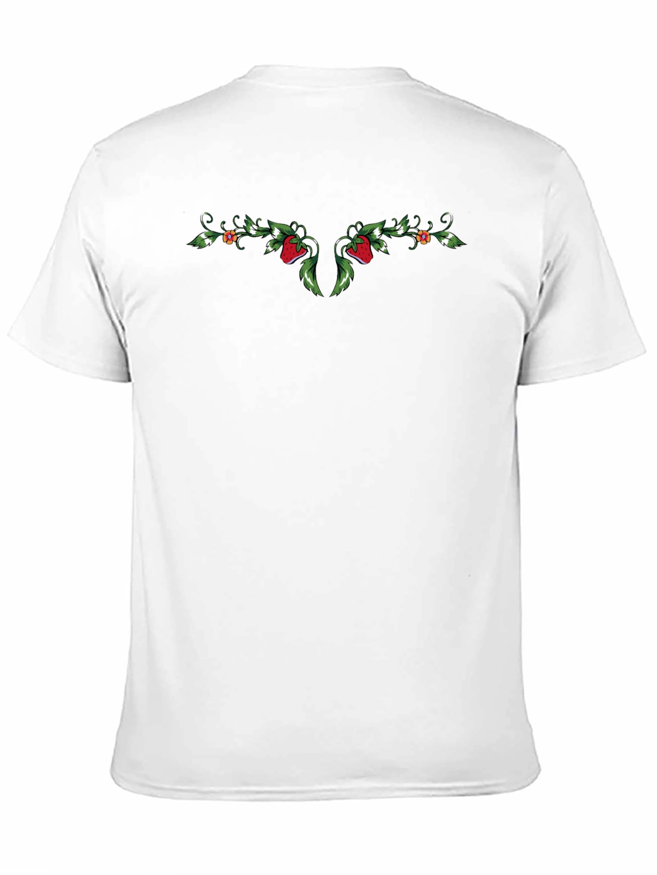 Strawberry Vines Black T-Shirt