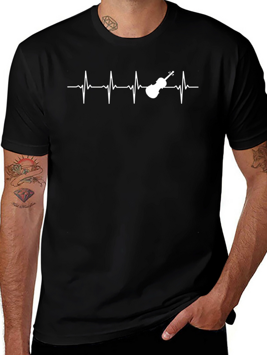 Violin Heartbeat Graphic Tee