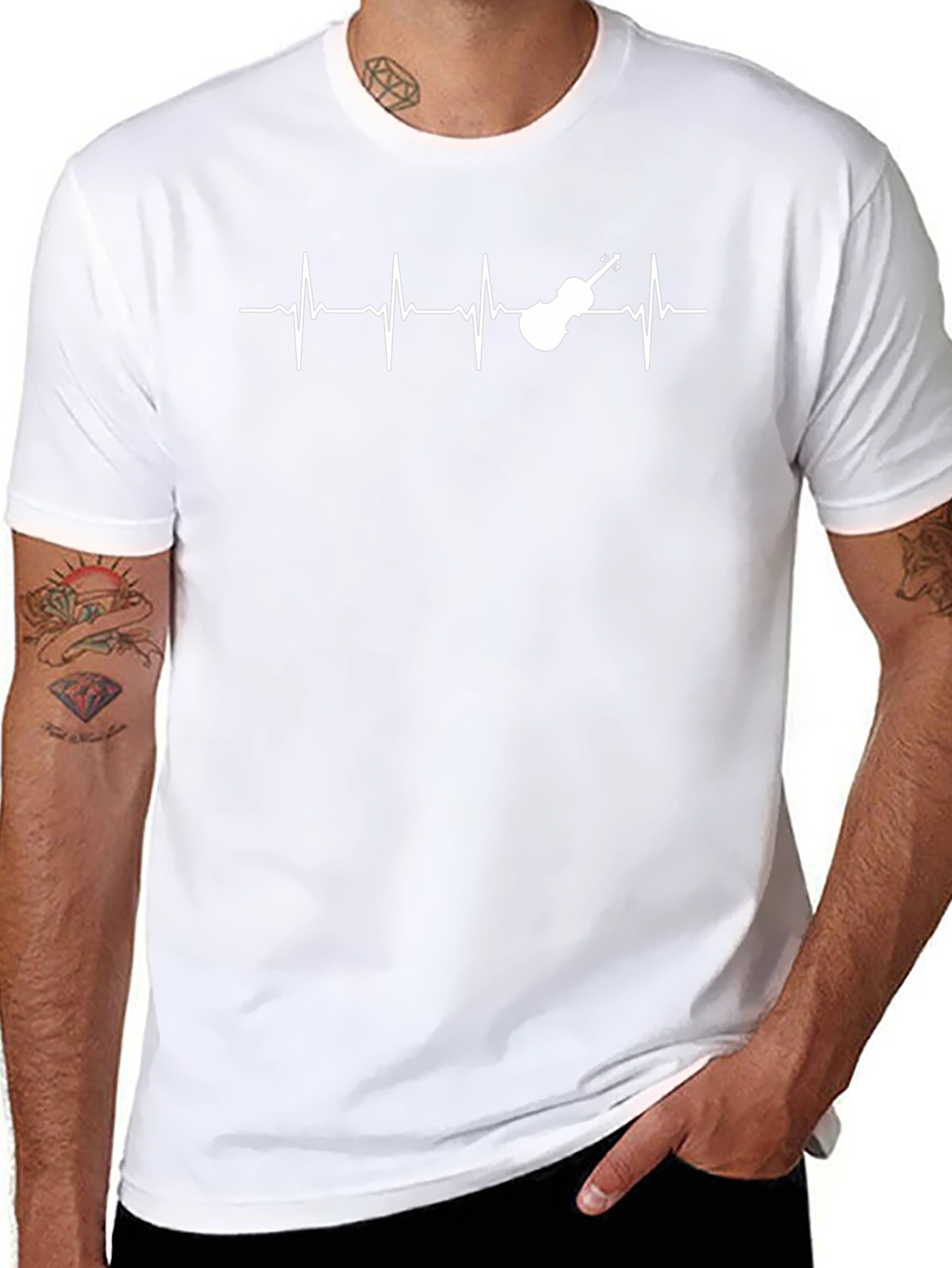 Violin Heartbeat Graphic Tee